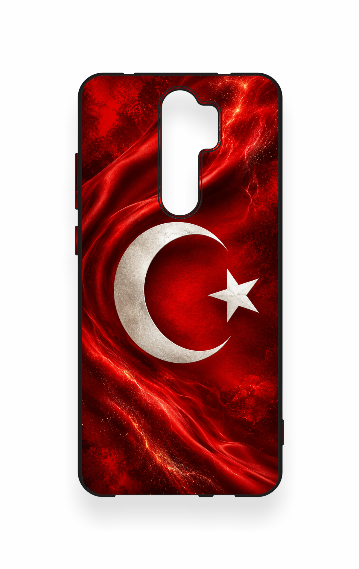 Redmi Note 8 Pro Uyumlu Türk Bayrağı Desenli Silikon Kılıf