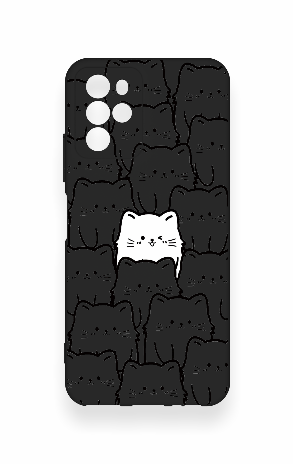 Omix x700 Uyumlu Many Cats Desenli Silikon Kılıf