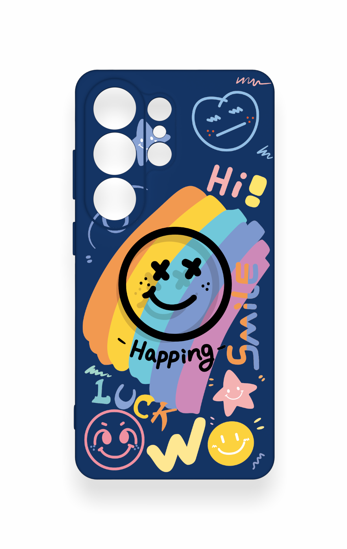 Samsung S26 Ultra Uyumlu Happing Smile Desenli Silikon Kılıf