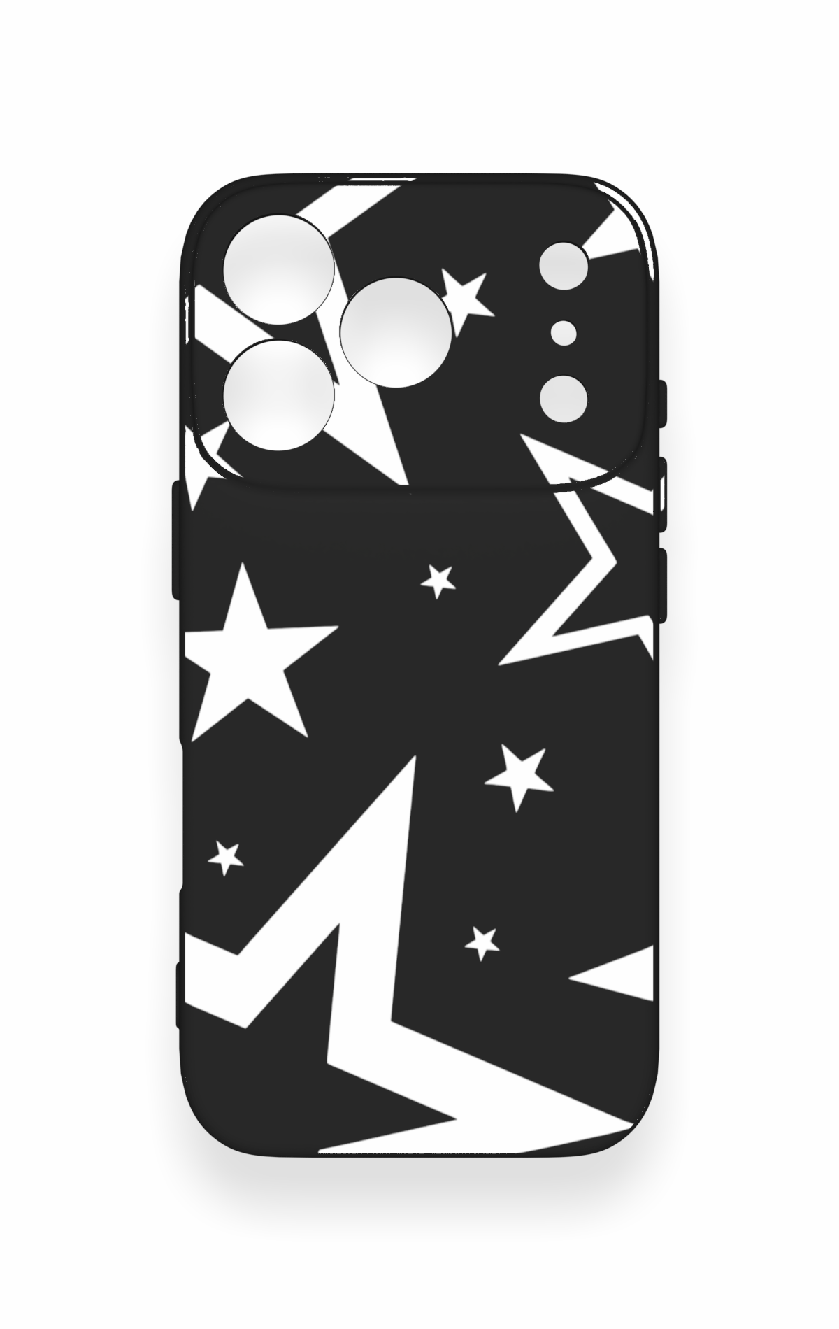 iPhone 17 Pro Uyumlu Siyah Mega Star Desenli Silikon Kılıf