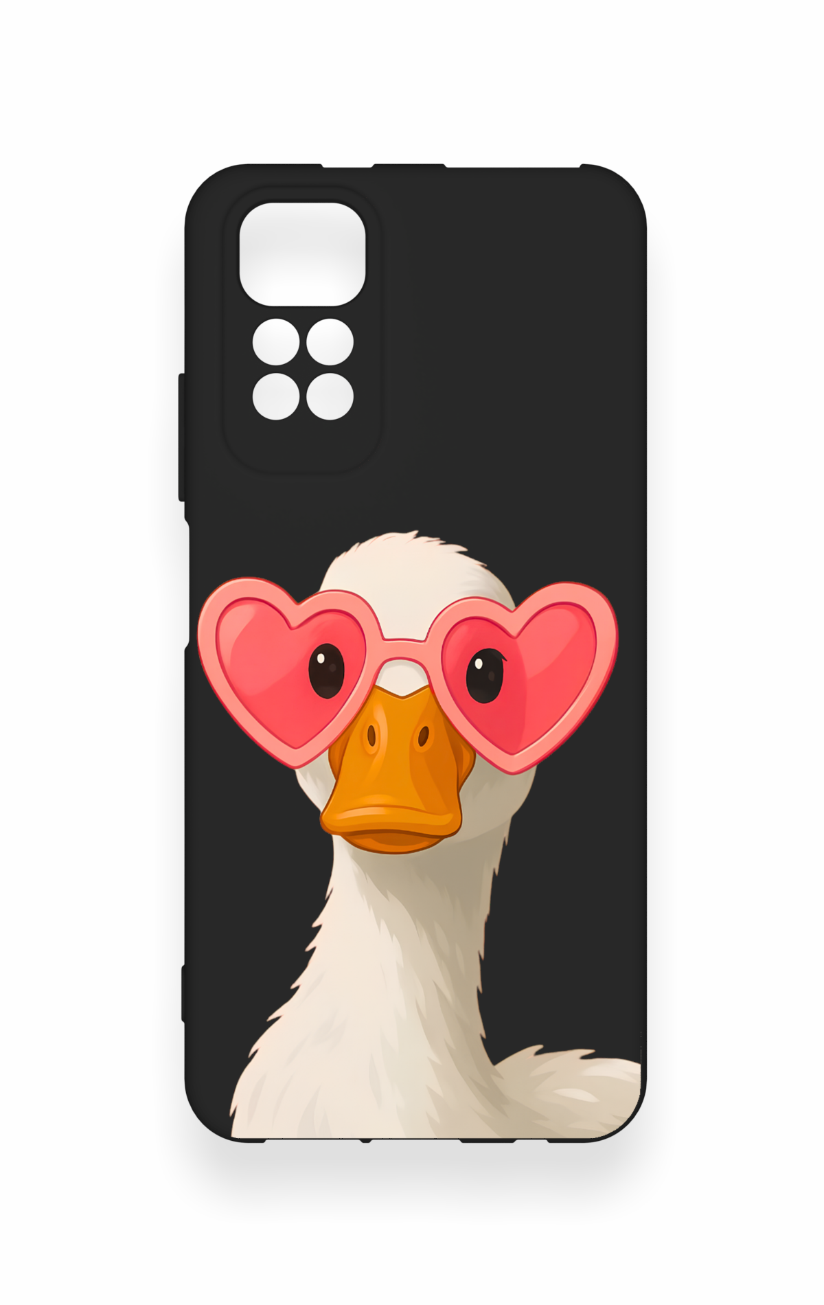 Redmi Note 11S Uyumlu Aşık Ördek Desenli Silikon Kılıf