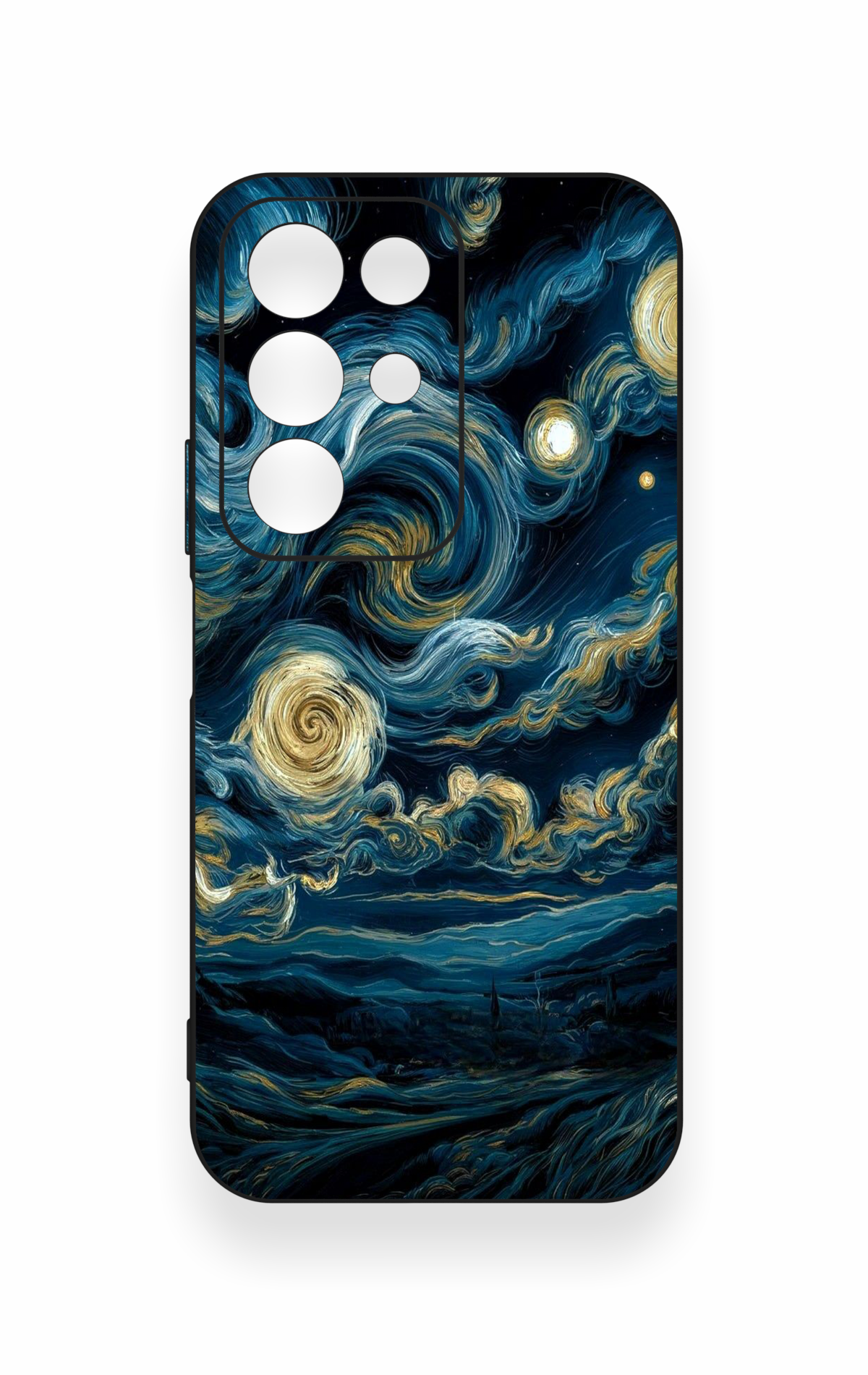 Realme C85 5G Uyumlu Yıldızlı Gece Desenli Silikon Kılıf