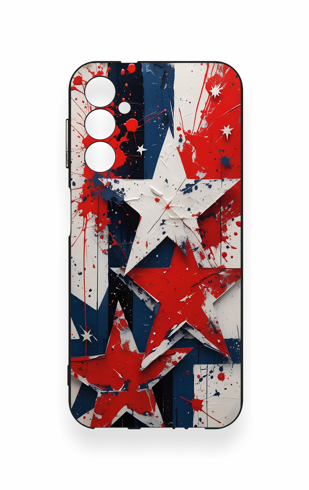 Samsung A14 Uyumlu Star Flag Desenli Silikon Kılıf