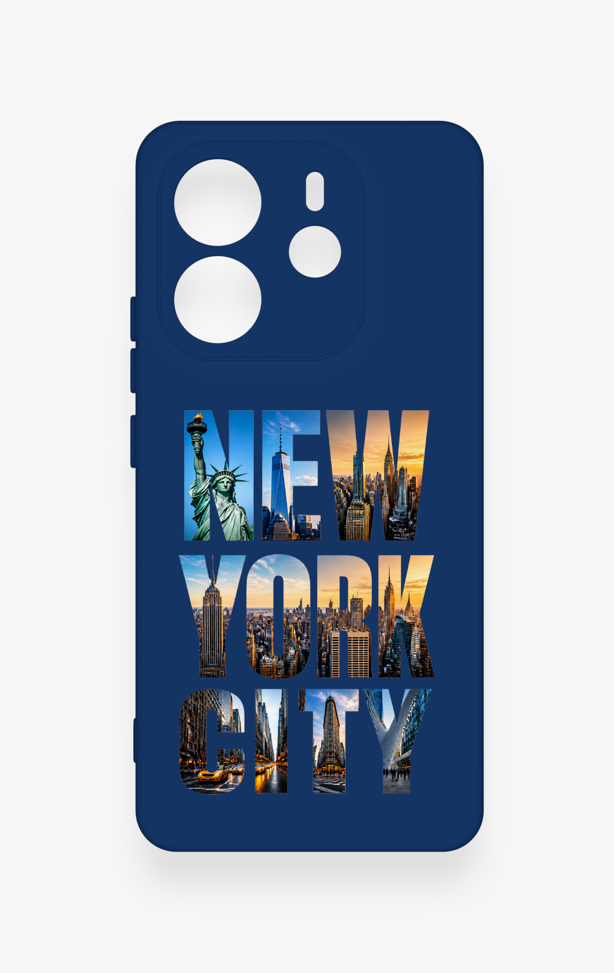 Redmi Note 14 4G Uyumlu New York City Desenli Silikon Kılıf