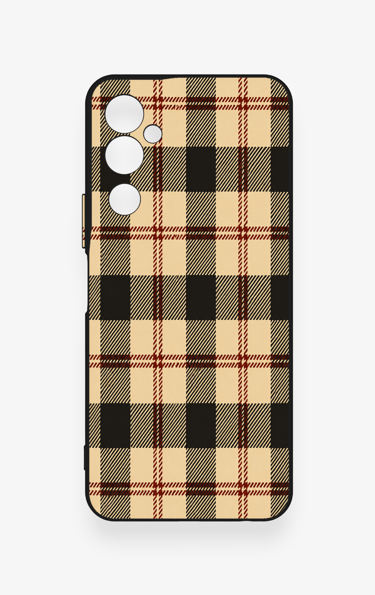 Tecno Pova Neo 2 Uyumlu Krem Ekose Desenli Silikon Kılıf