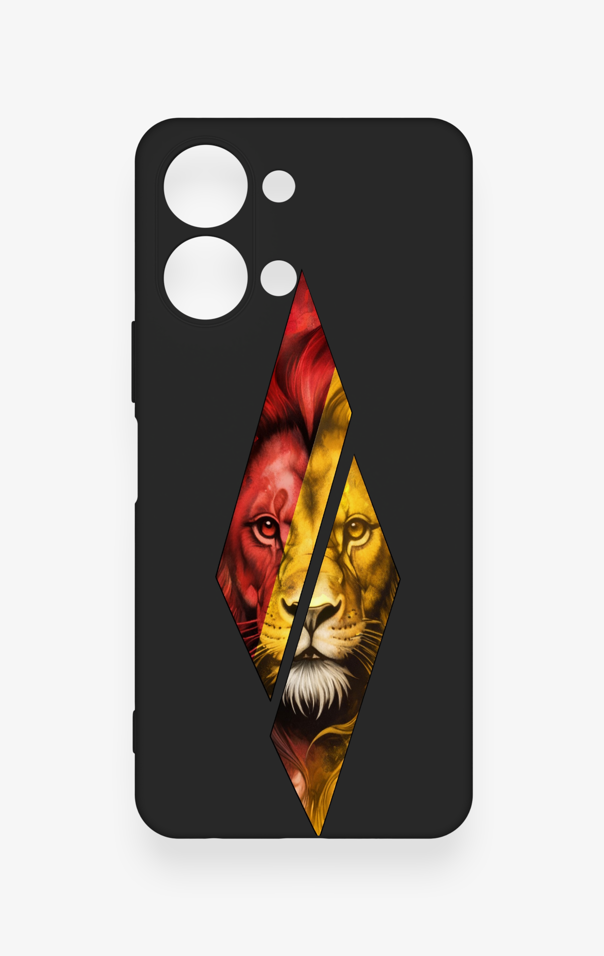 Vivo Y05 4G Uyumlu Kesik Aslan Desenli Silikon Kılıf