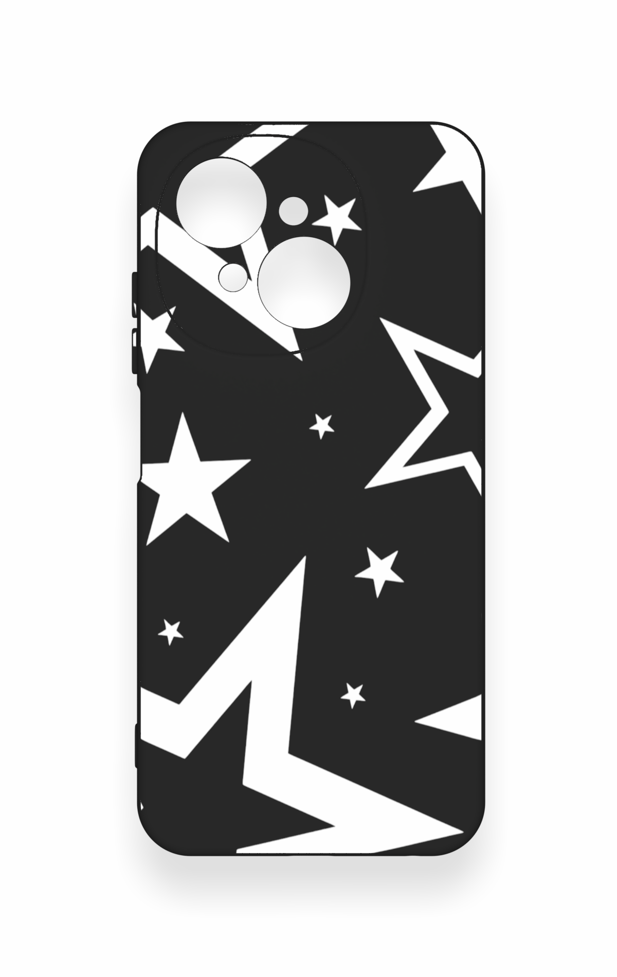 Tecno Spark Go1 Uyumlu Siyah Mega Star Desenli Silikon Kılıf