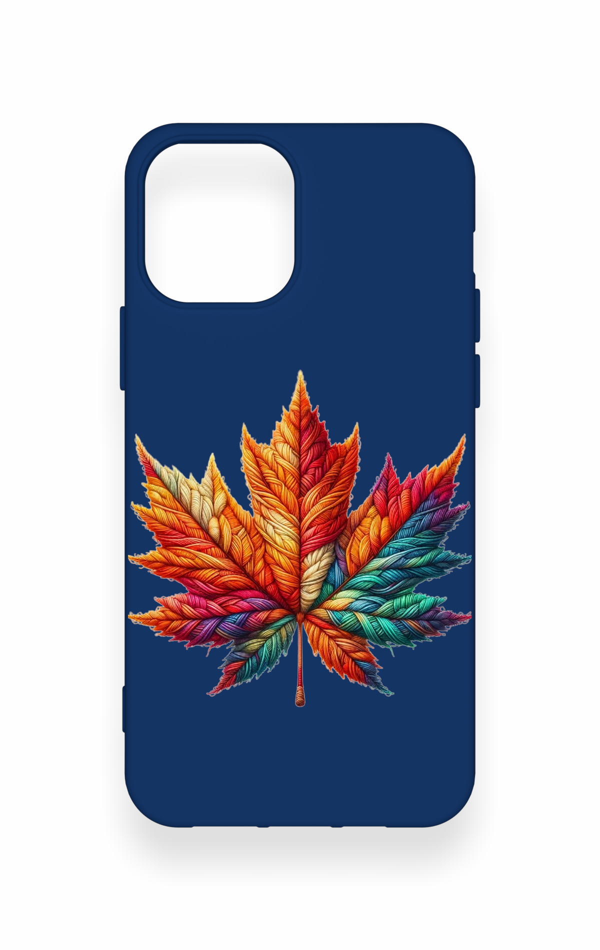 iPhone 12-12PRO Uyumlu Renkli Yaprak Desenli Silikon Kılıf