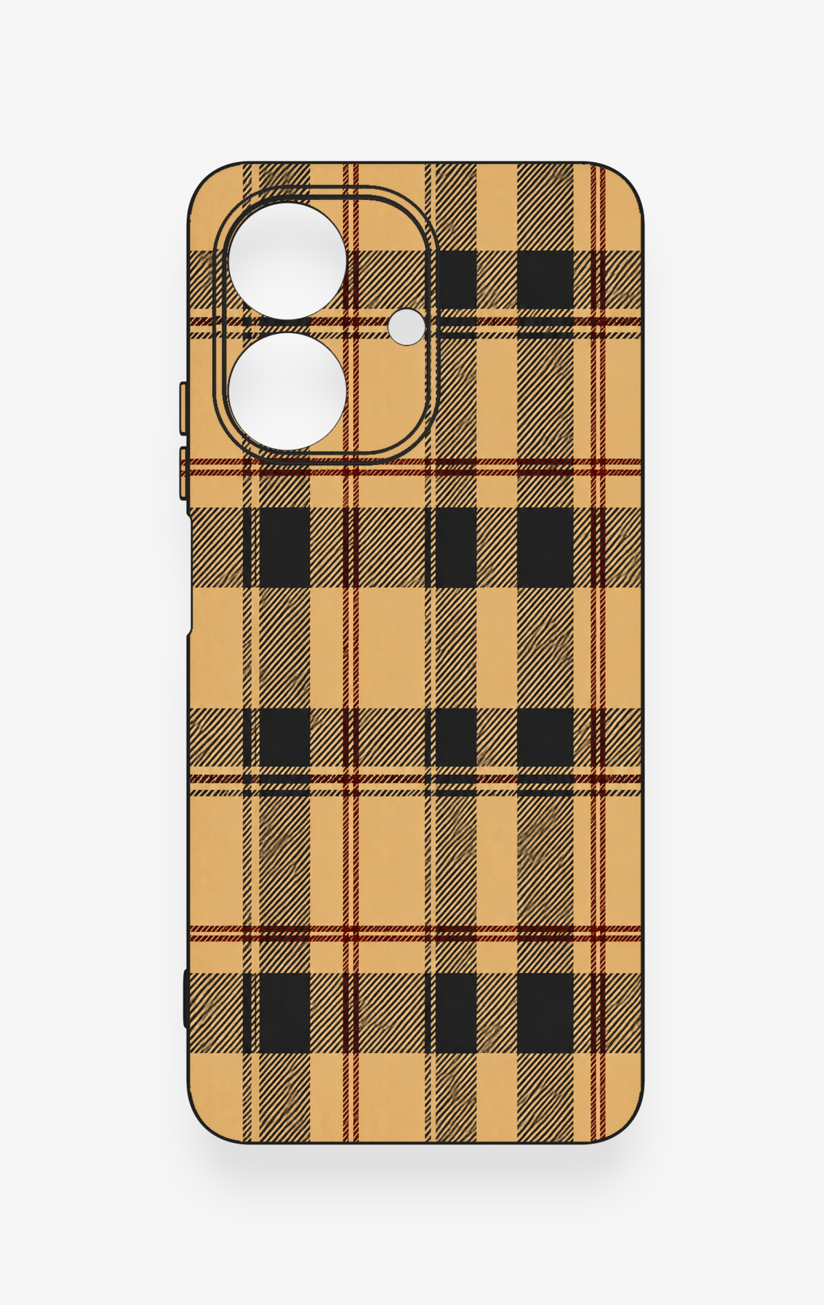 Realme Note 60 Uyumlu Burberry Ekose Desenli Silikon Kılıf