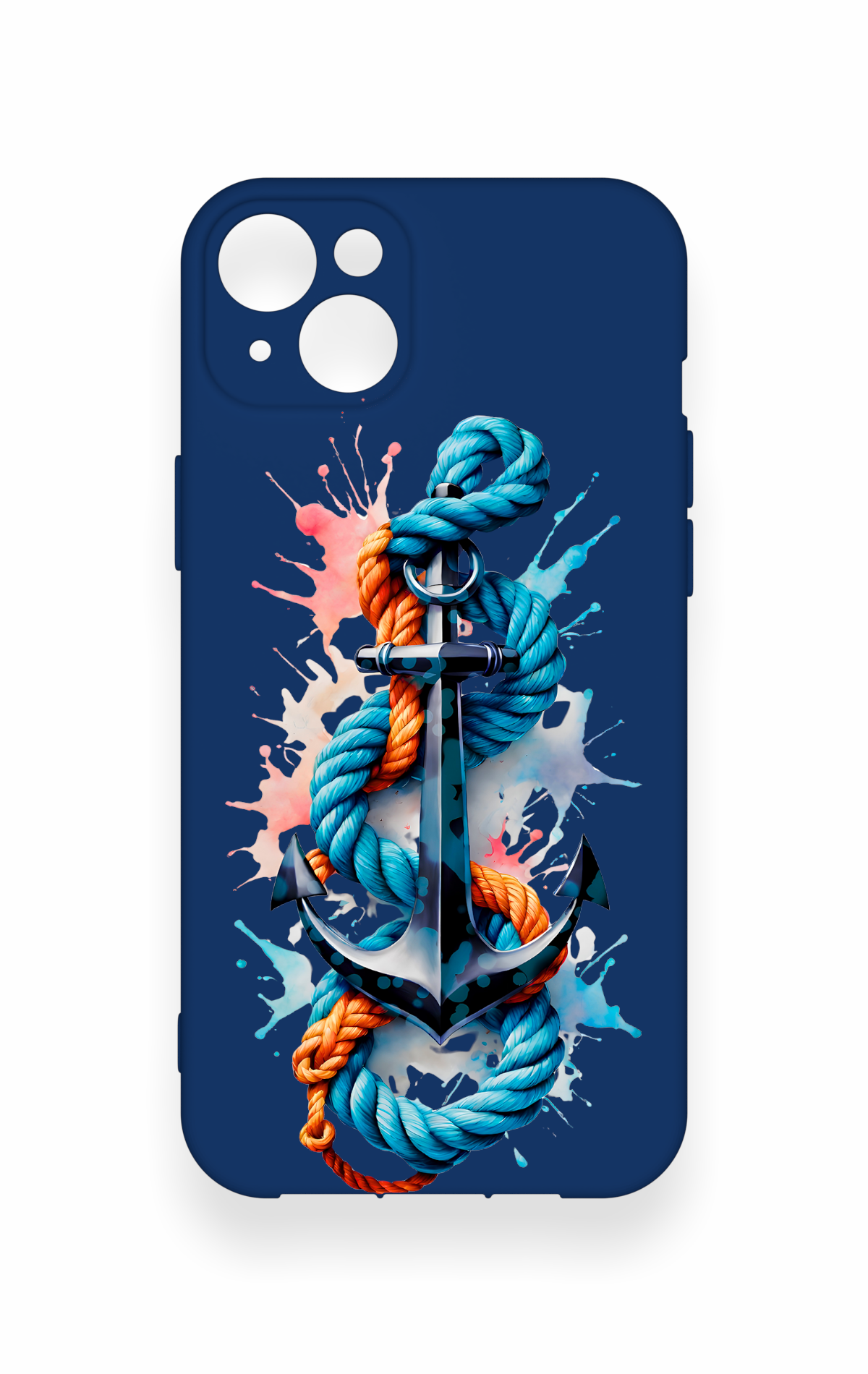 iPhone 14 Plus/15 Plus Uyumlu Anchor Desenli Silikon Kılıf