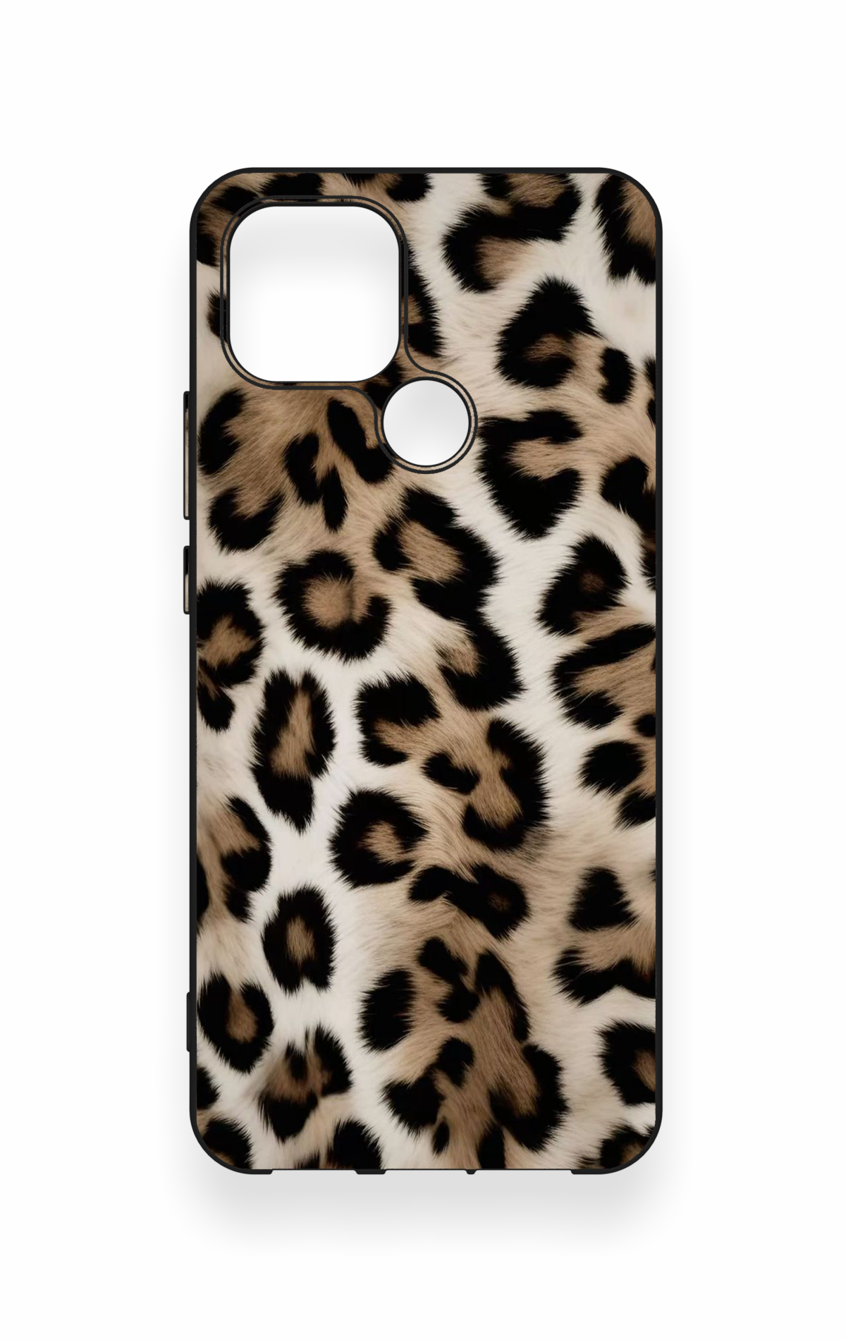 Oppo A15 Uyumlu Leopar Derisi Desenli Silikon Kılıf