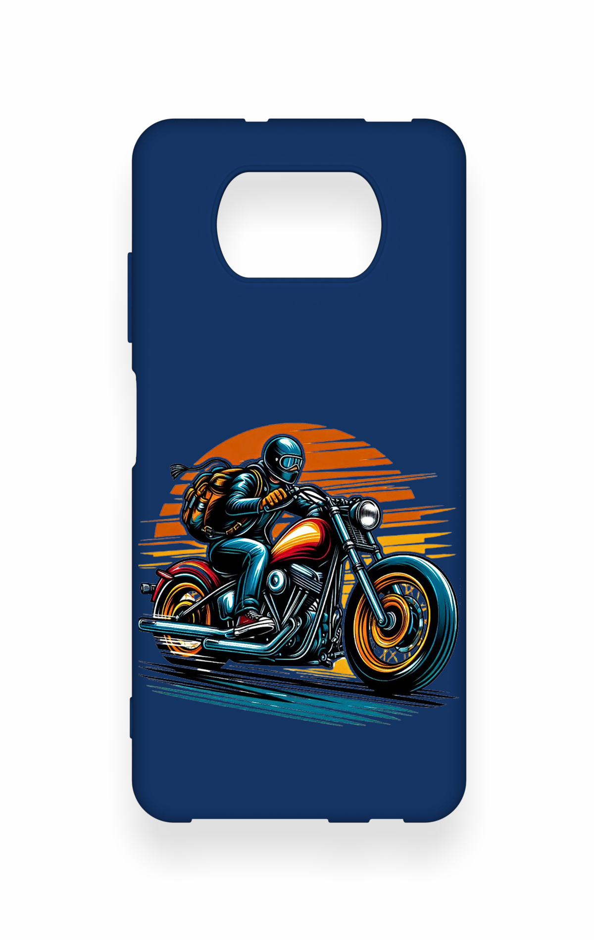Poco X3 Uyumlu Moto Rider Desenli Silikon Kılıf