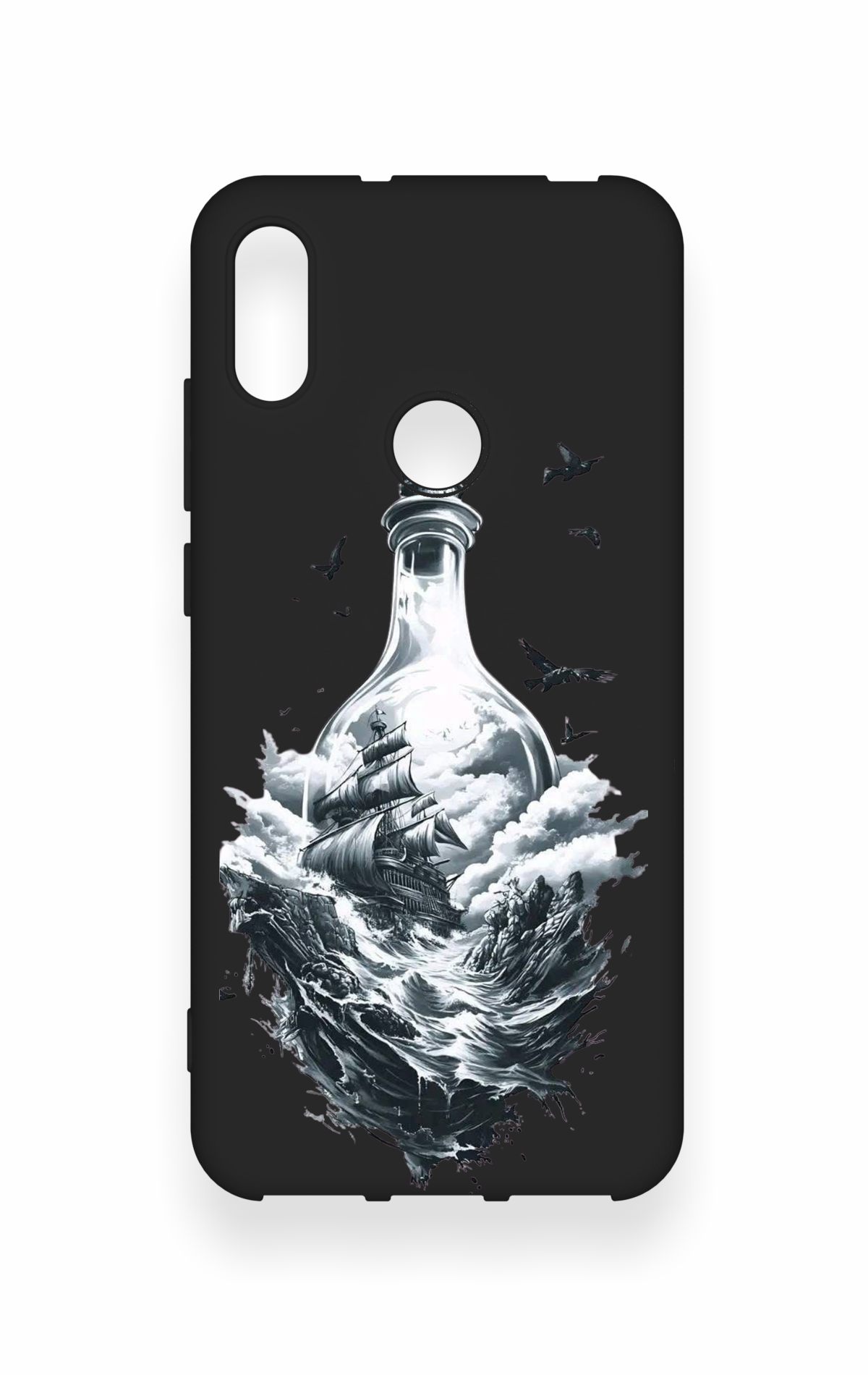 Huawei Y6 2019 Uyumlu Secret Sea Desenli Silikon Kılıf
