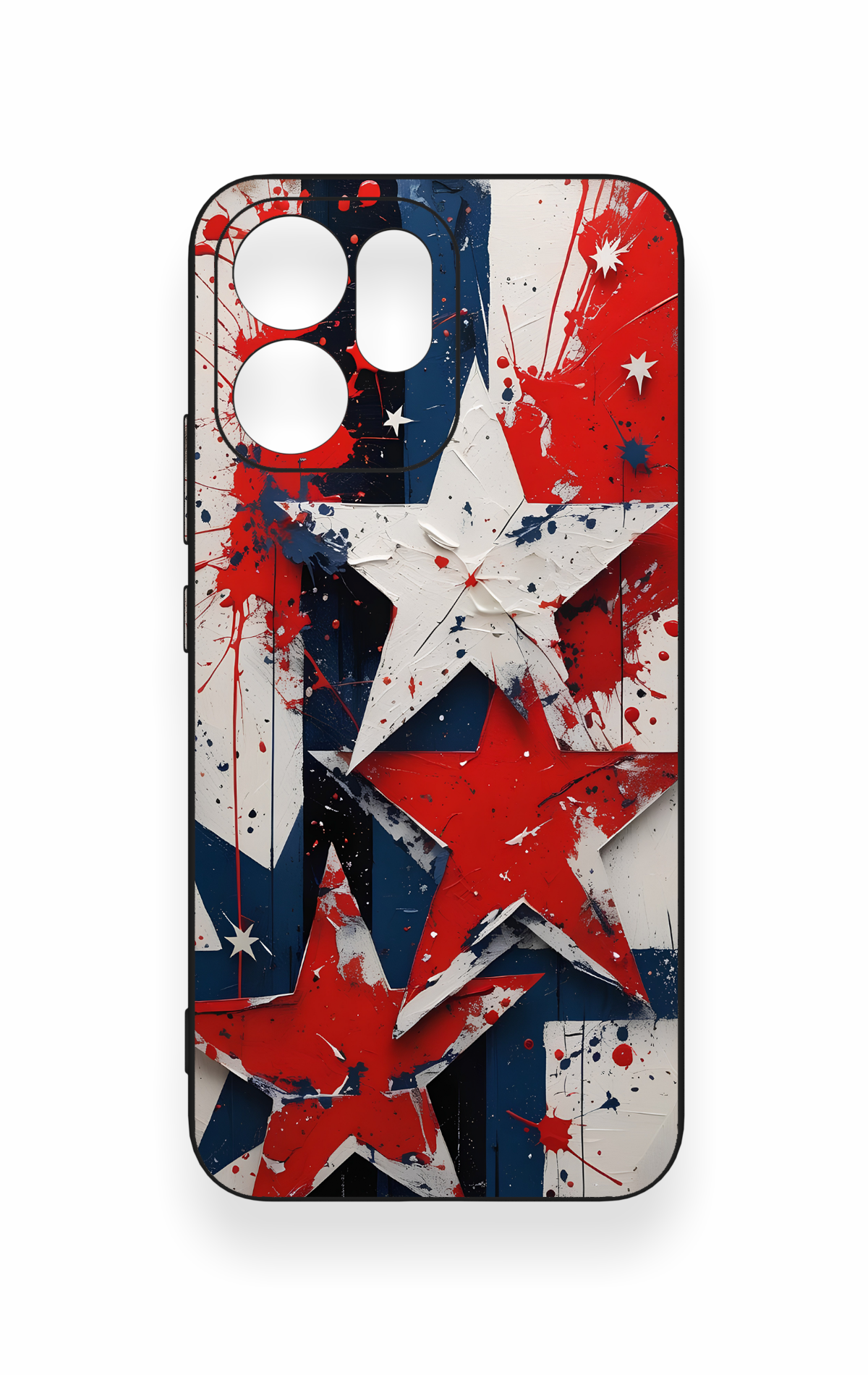Oppo Reno 14F Uyumlu Star Flag Desenli Silikon Kılıf