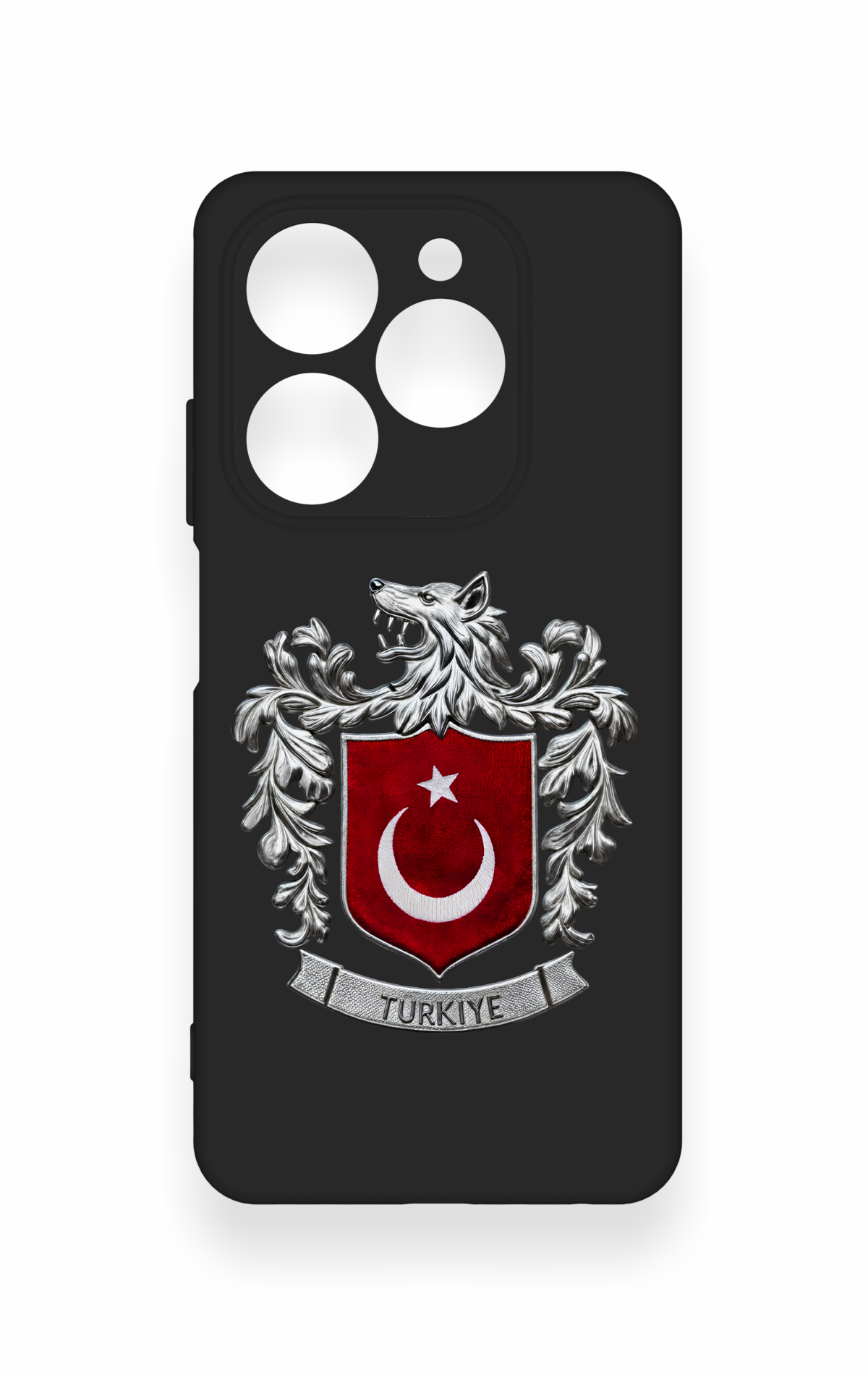 Tecno Spark 20C Uyumlu Türk Arma Desenli Silikon Kılıf