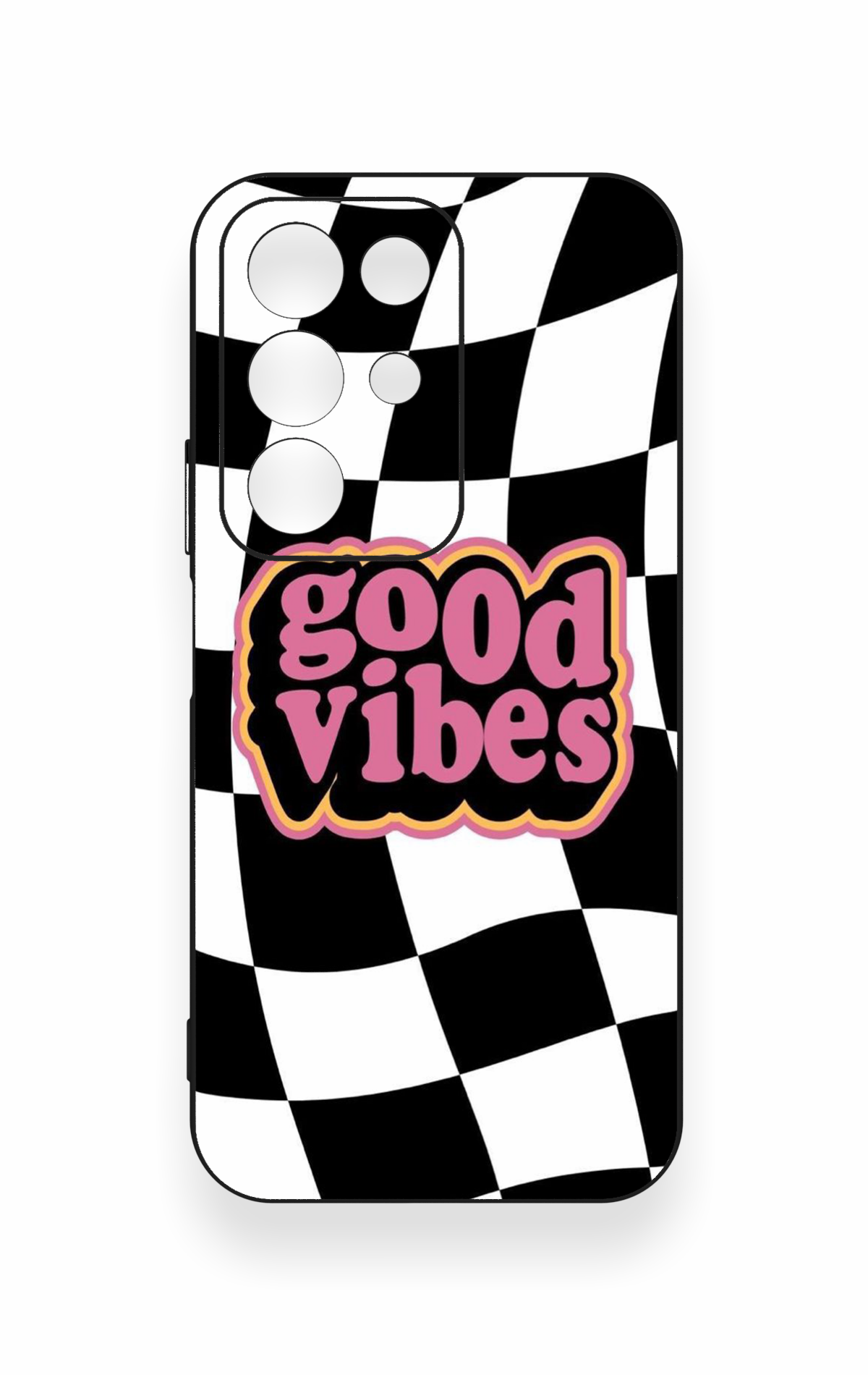 Realme C85 5G Uyumlu Black Good Vibes Desenli Silikon Kılıf