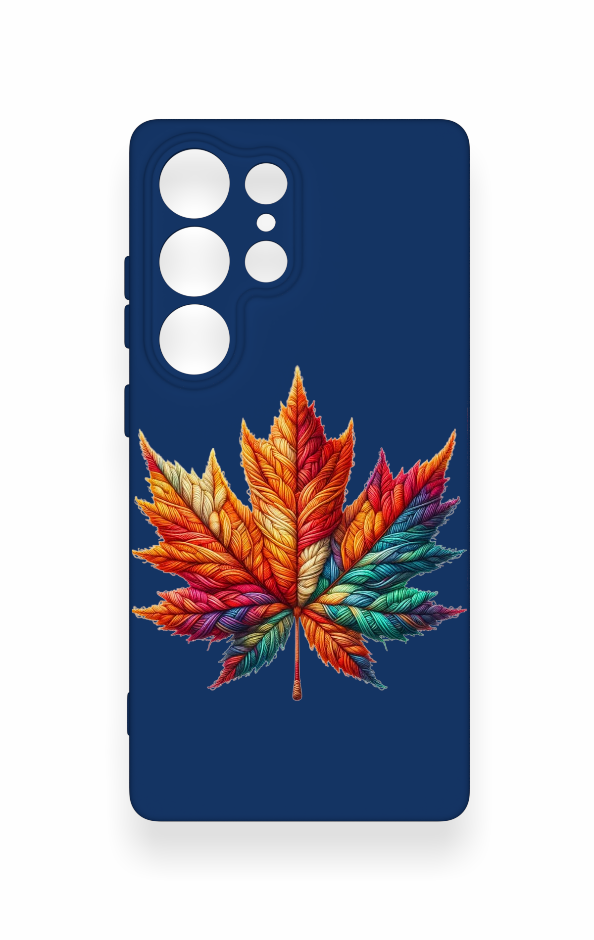 Samsung S25 Ultra Uyumlu Renkli Yaprak Desenli Silikon Kılıf