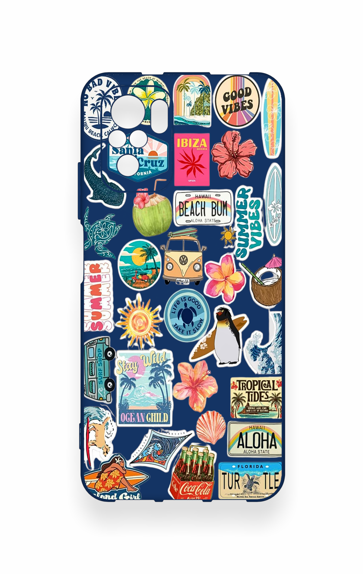 Redmi Note 10-10S Uyumlu Summer Vibes Desenli Silikon Kılıf
