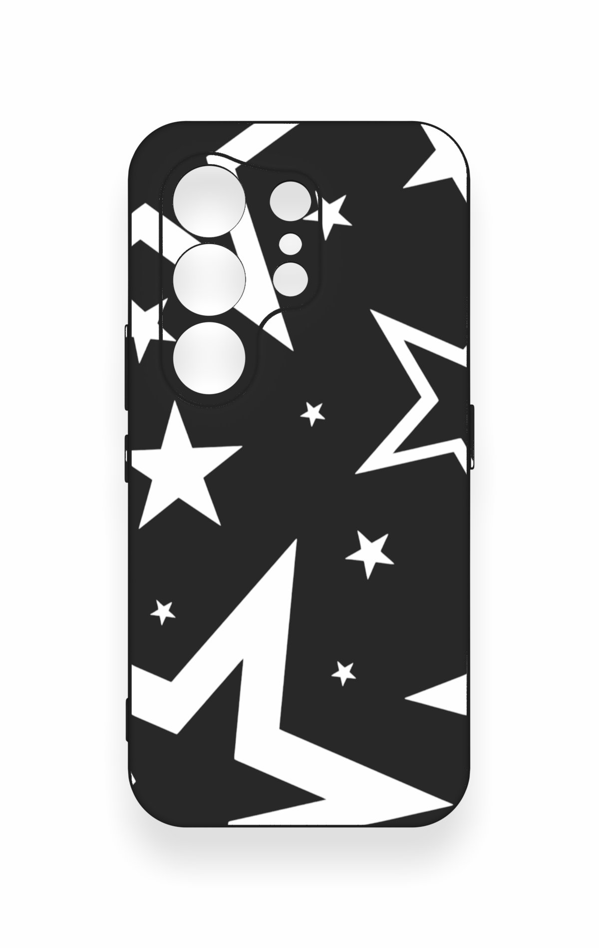 Tecno Camon 50 4G Uyumlu Siyah Mega Star Desenli Silikon Kılıf