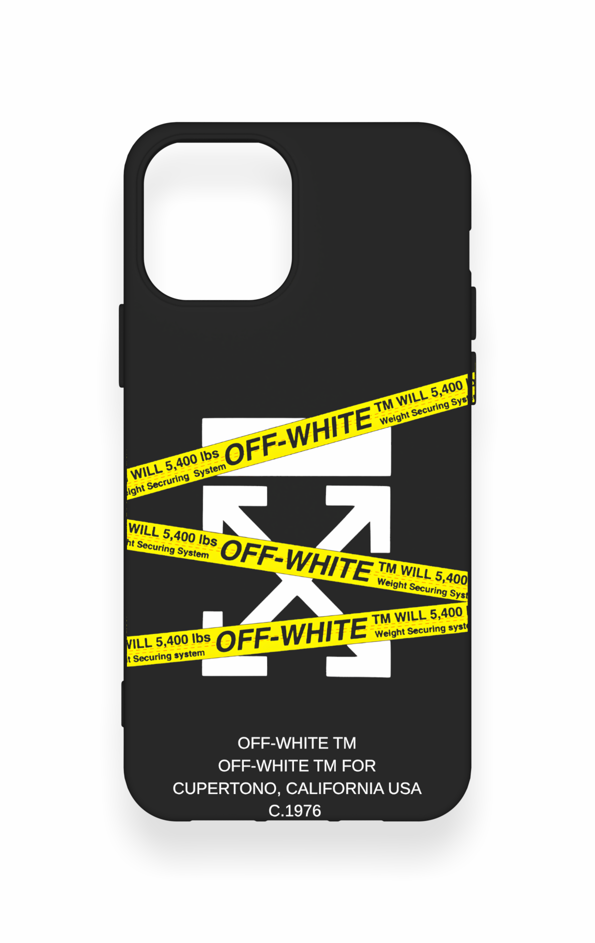 iPhone 12-12PRO Uyumlu Off White Desenli Silikon Kılıf