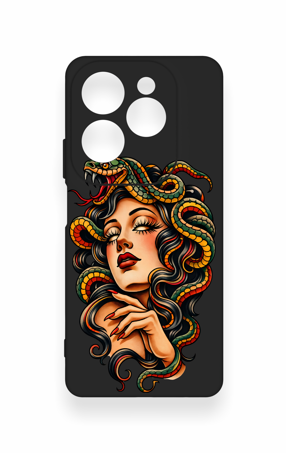 İnfinix Hot 40 Pro Uyumlu Medusa Desenli Silikon Kılıf