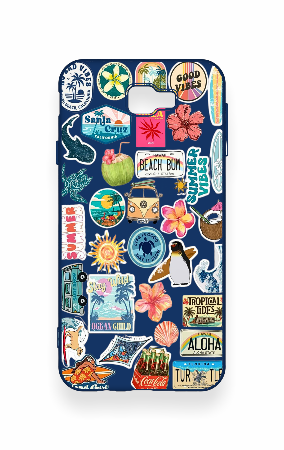 Samsung J7 Prime Uyumlu Summer Vibes Desenli Silikon Kılıf