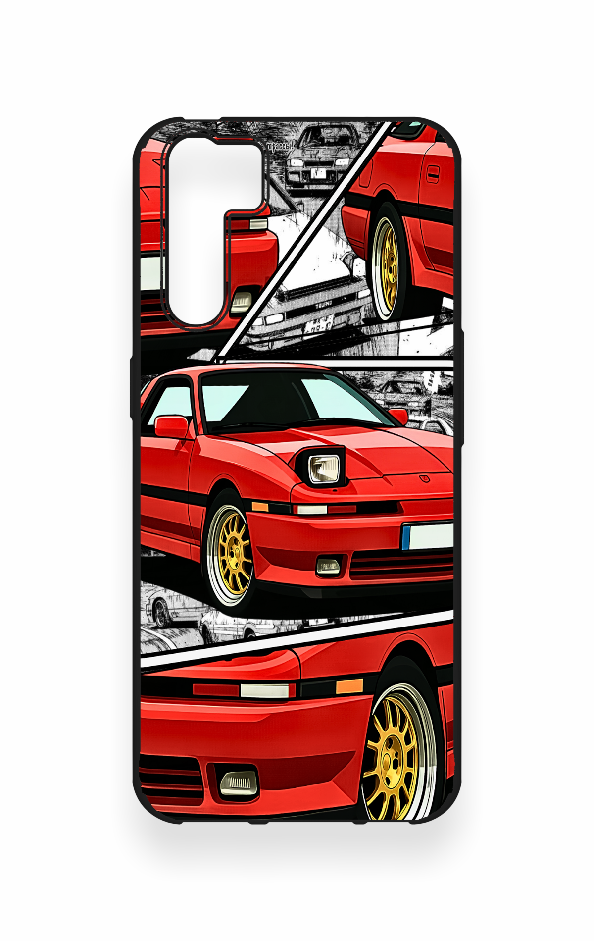 Oppo A91 Uyumlu Kırmızı Supra Desenli Silikon Kılıf