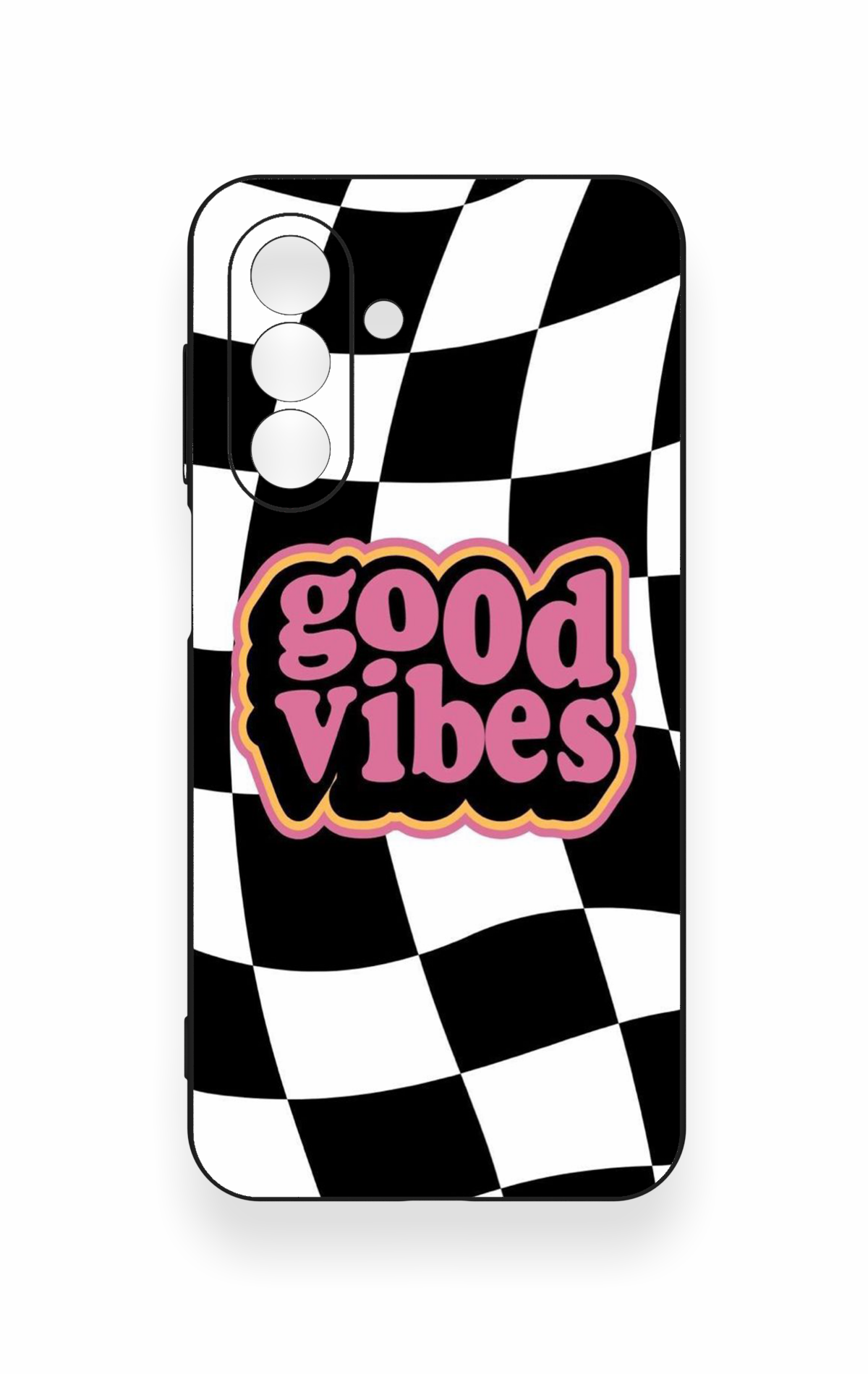 Samsung A17 Uyumlu Black Good Vibes Desenli Silikon Kılıf
