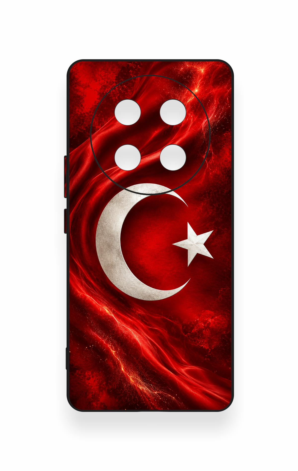 Honor Magic 7 Lite 5G Uyumlu Türk Bayrağı Desenli Silikon Kılıf