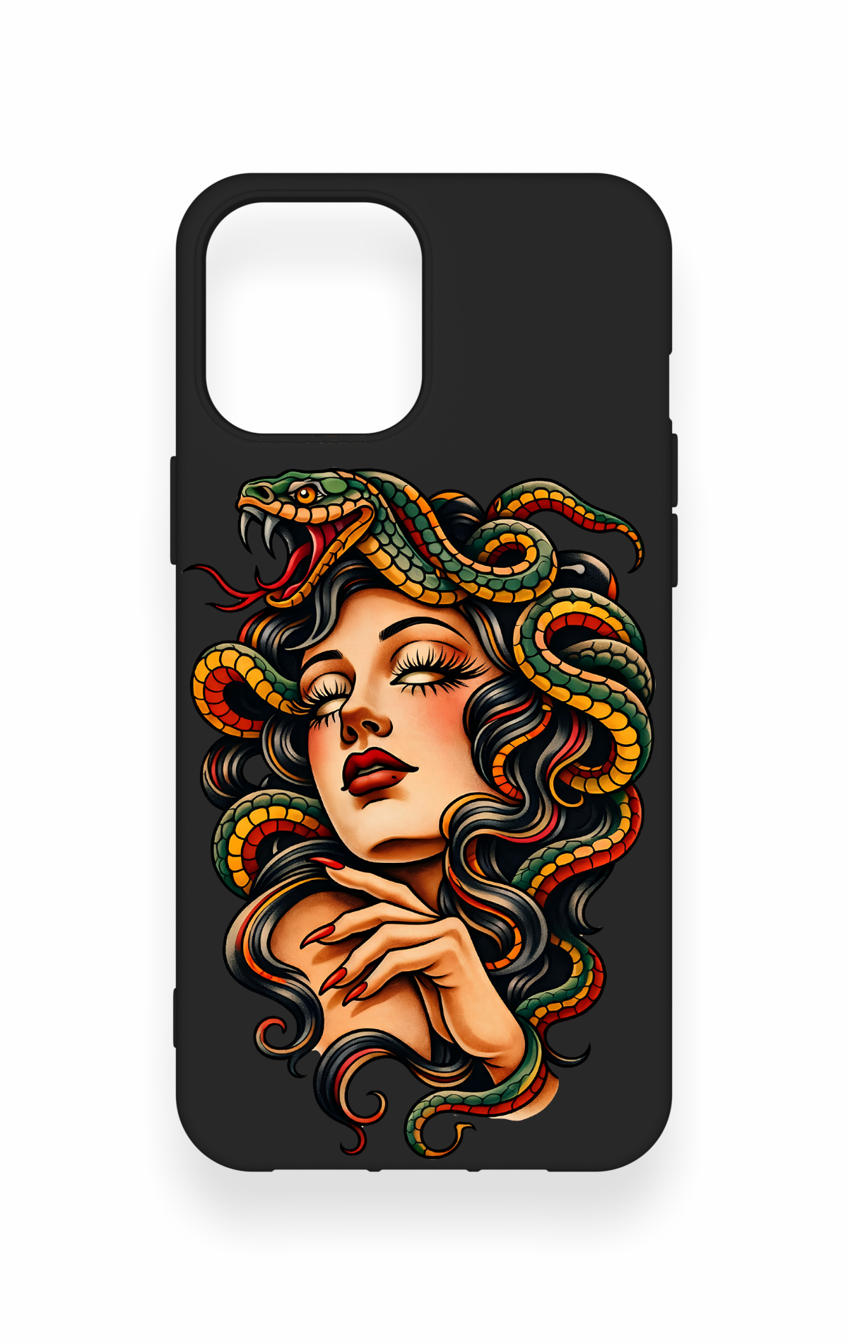 iPhone 12 Pro Max Uyumlu Medusa Desenli Silikon Kılıf