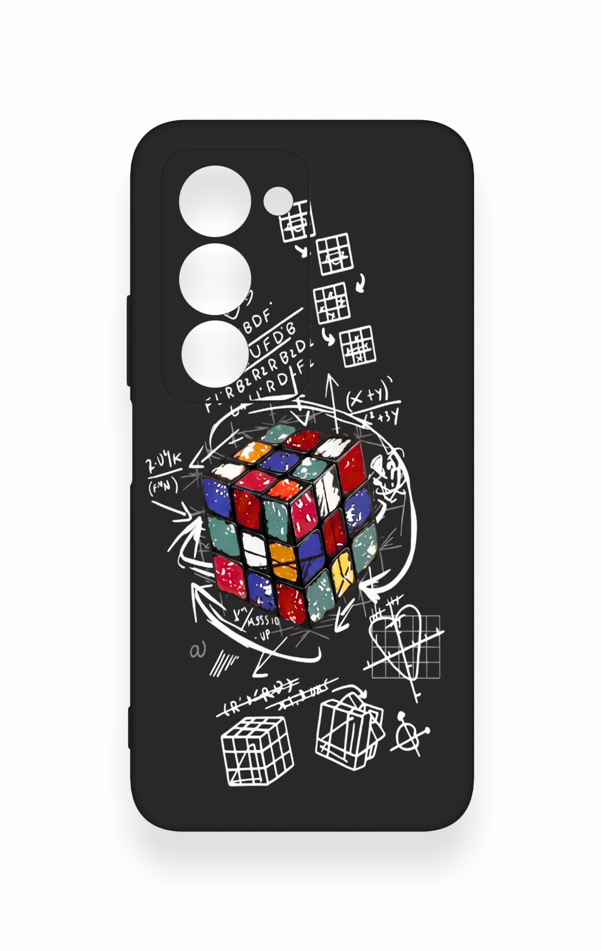 Redmi 15 5G Uyumlu Rubik Küb Desenli Silikon Kılıf
