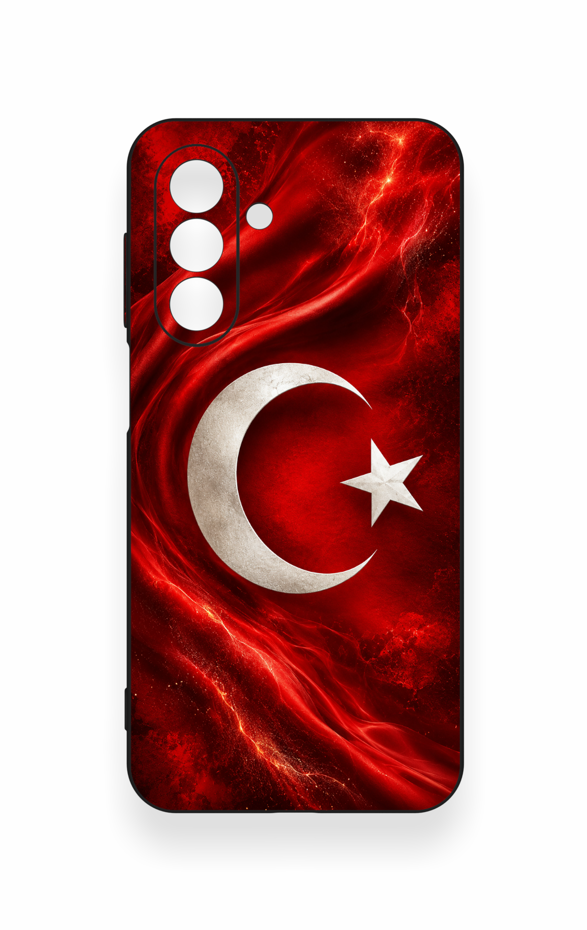 Samsung A17 Uyumlu Türk Bayrağı Desenli Silikon Kılıf