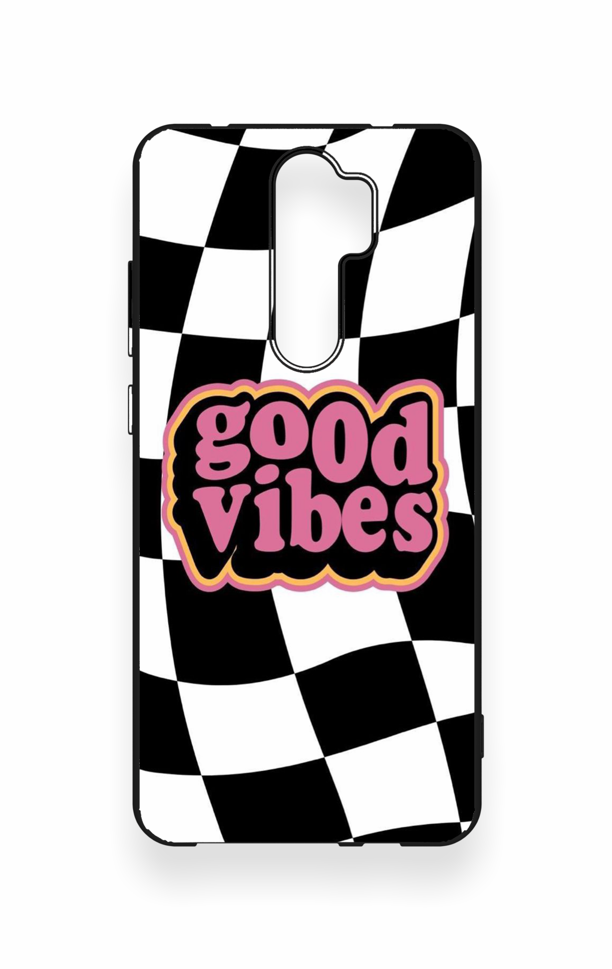 Redmi Note 8 Pro Uyumlu Black Good Vibes Desenli Silikon Kılıf