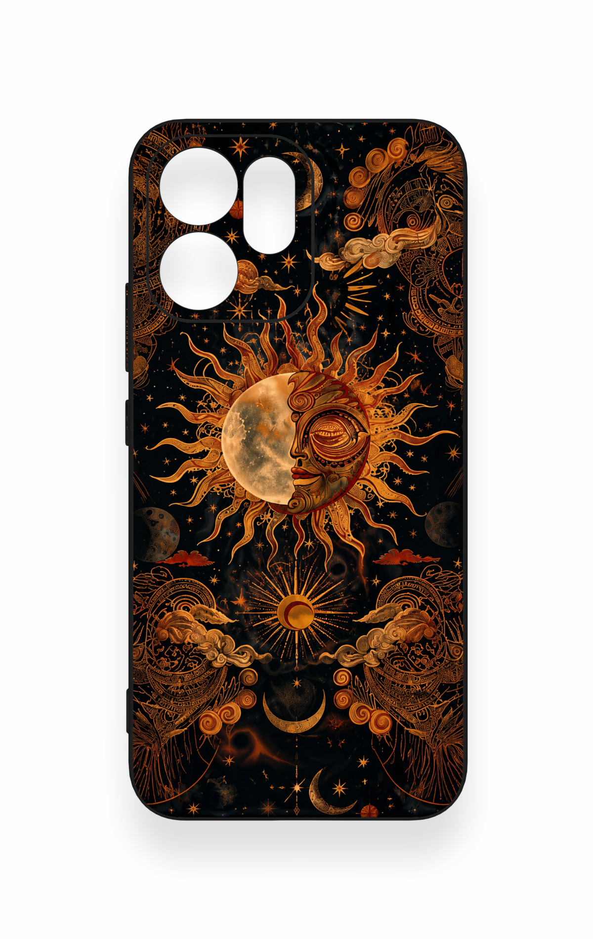 Oppo Reno 14F Uyumlu Mistik Güneş Desenli Silikon Kılıf