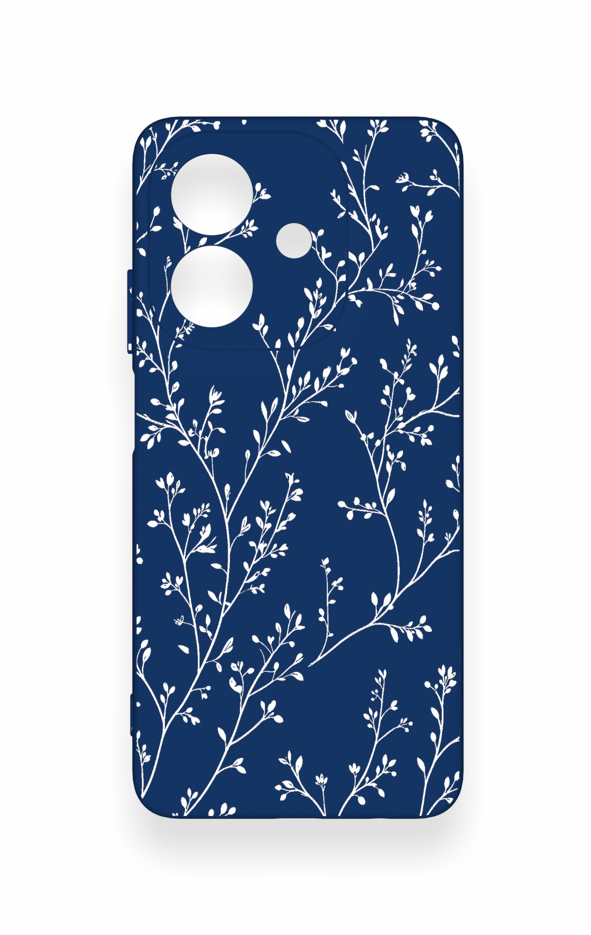 Oppo A3 Uyumlu İnce Yaprak Dalı Desenli Silikon Kılıf