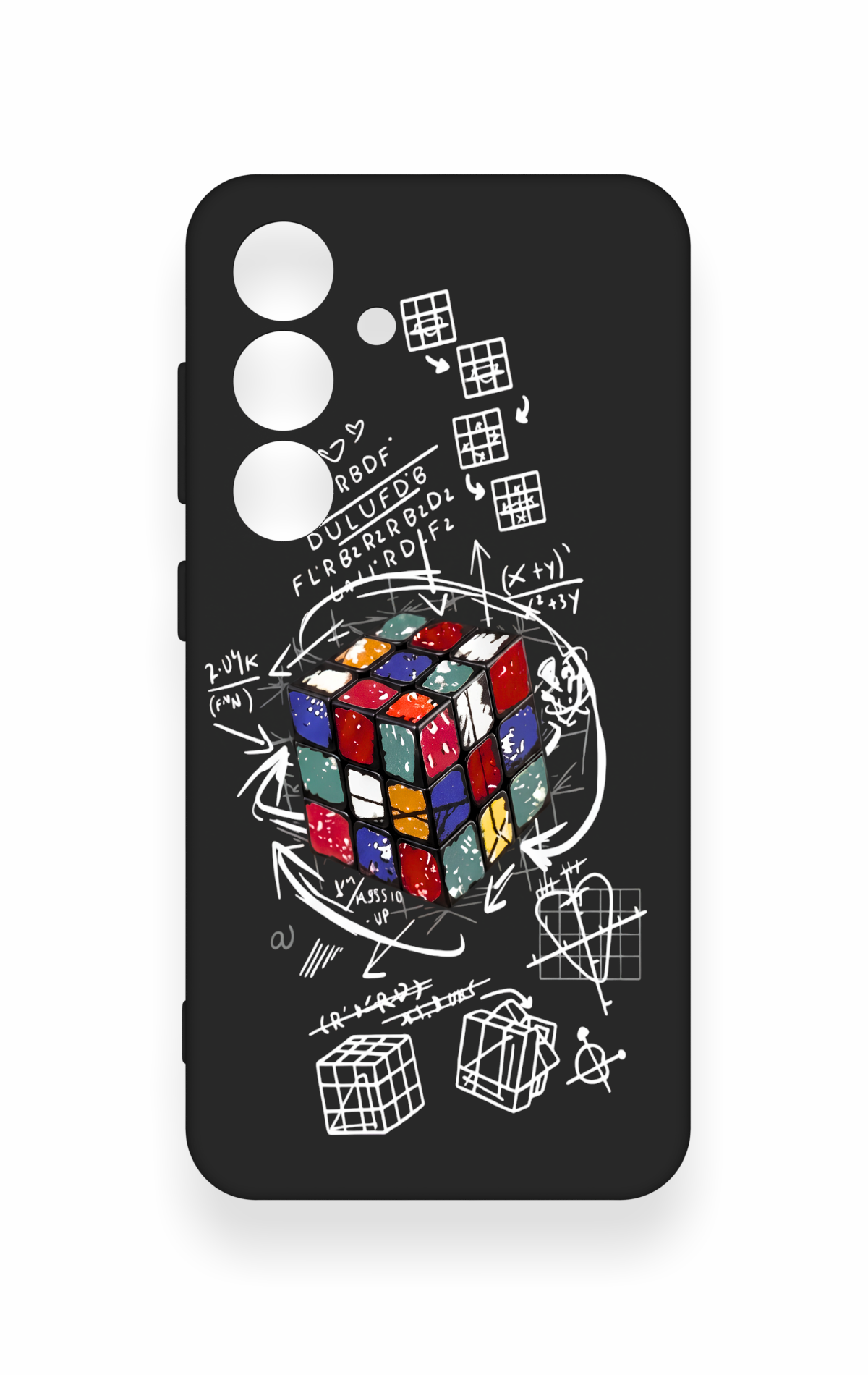 Samsung S24 Uyumlu Rubik Küb Desenli Silikon Kılıf