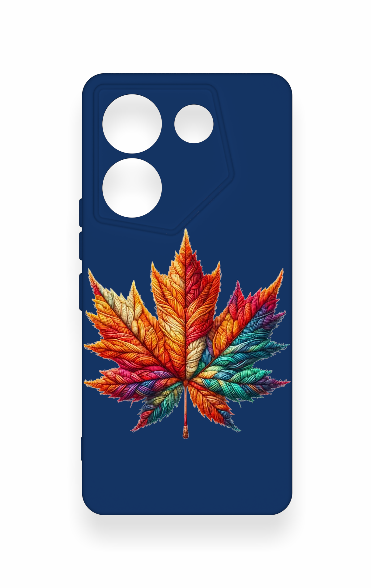 Tecno Caman 20 Pro 5G Uyumlu Renkli Yaprak Desenli Silikon Kılıf