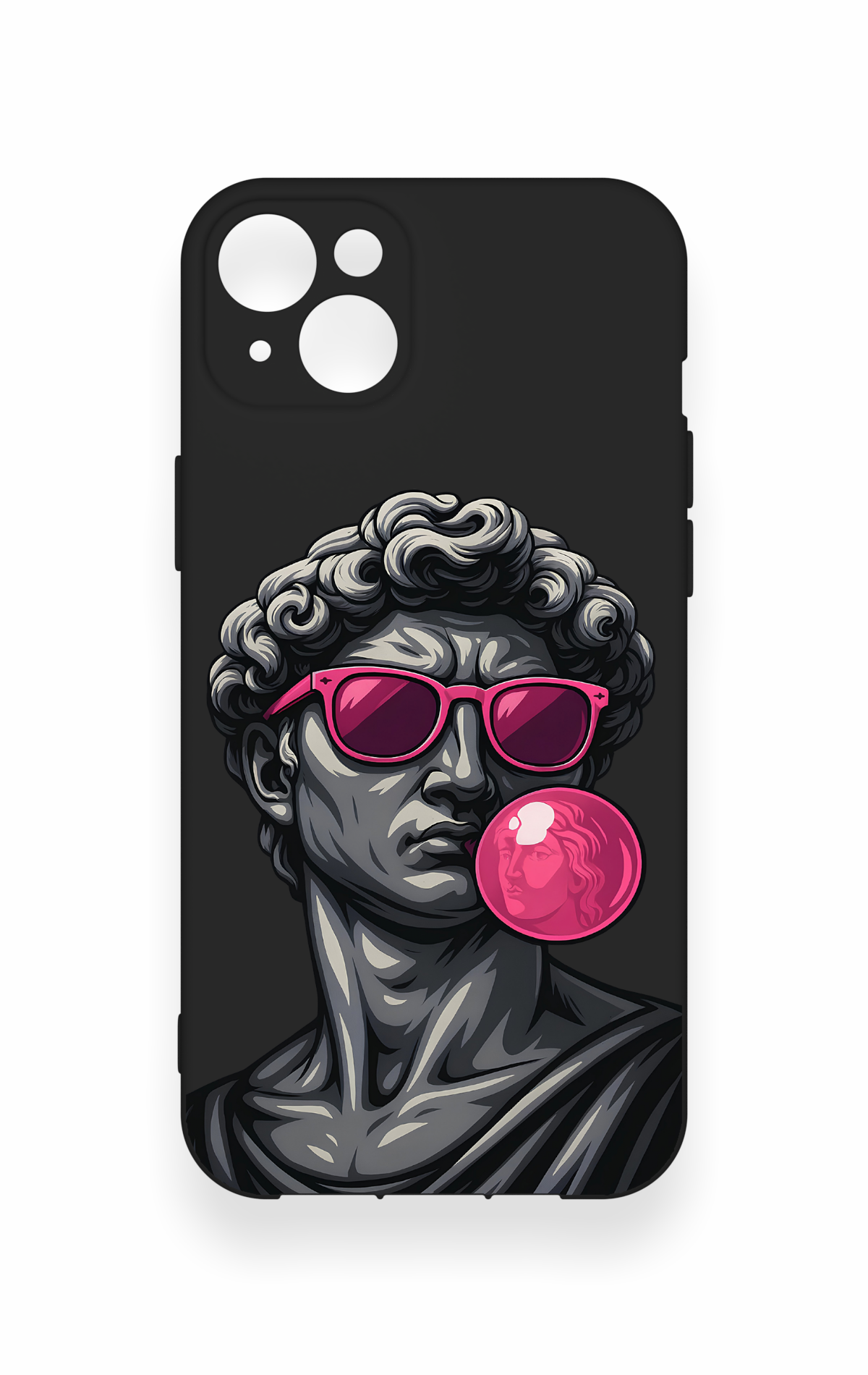 iPhone 14 Plus/15 Plus Uyumlu Pop David Desenli Silikon Kılıf
