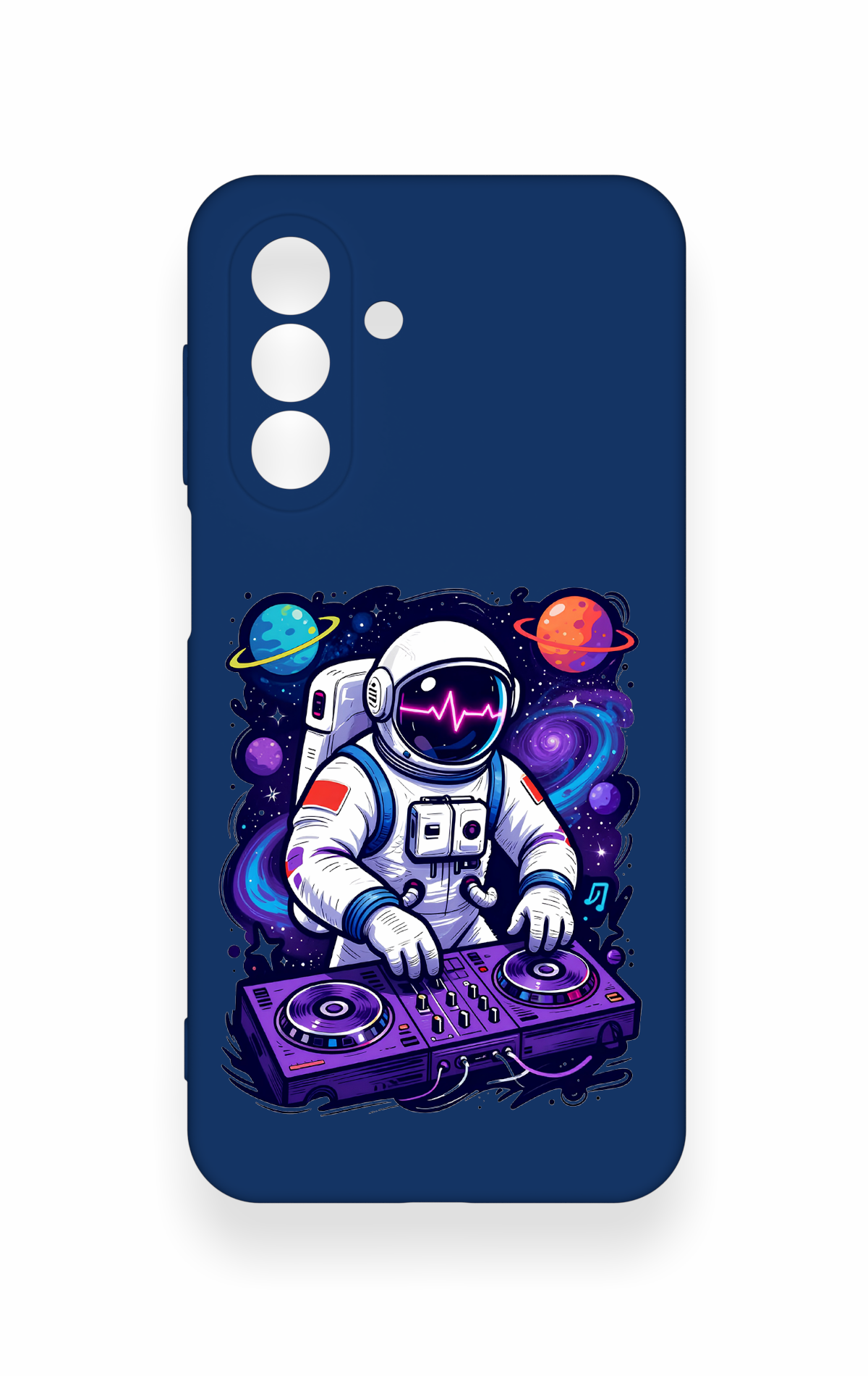 Samsung A17 Uyumlu Astronot DJ Desenli Silikon Kılıf