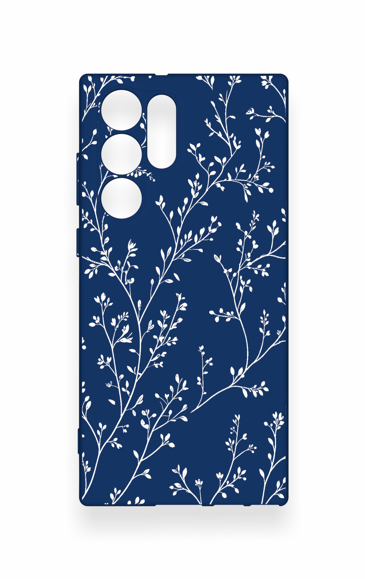 Samsung S22 Ultra Uyumlu İnce Yaprak Dalı Desenli Silikon Kılıf