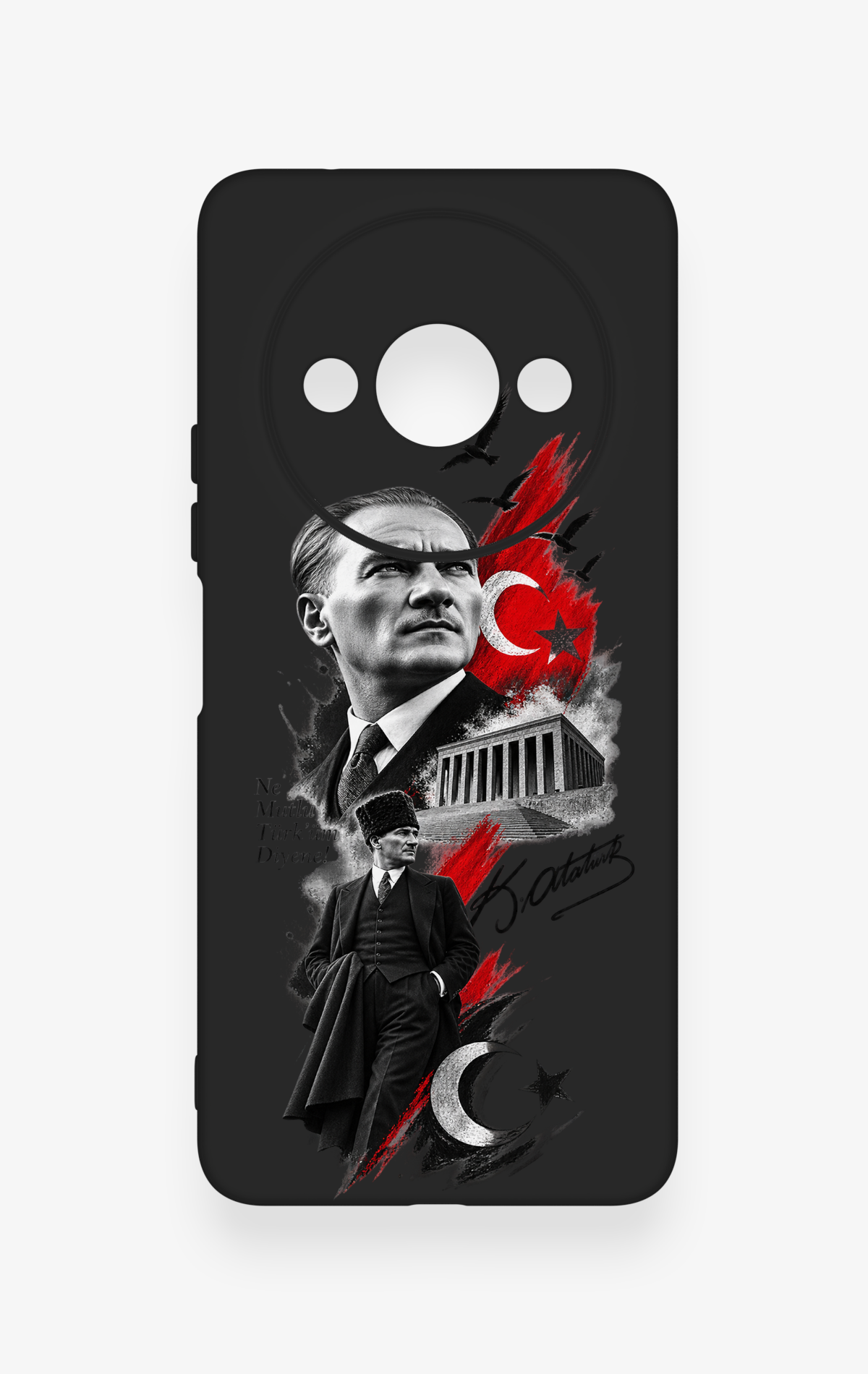 Redmi A3 Uyumlu Atatürk Anıtkabir Desenli Silikon Kılıf