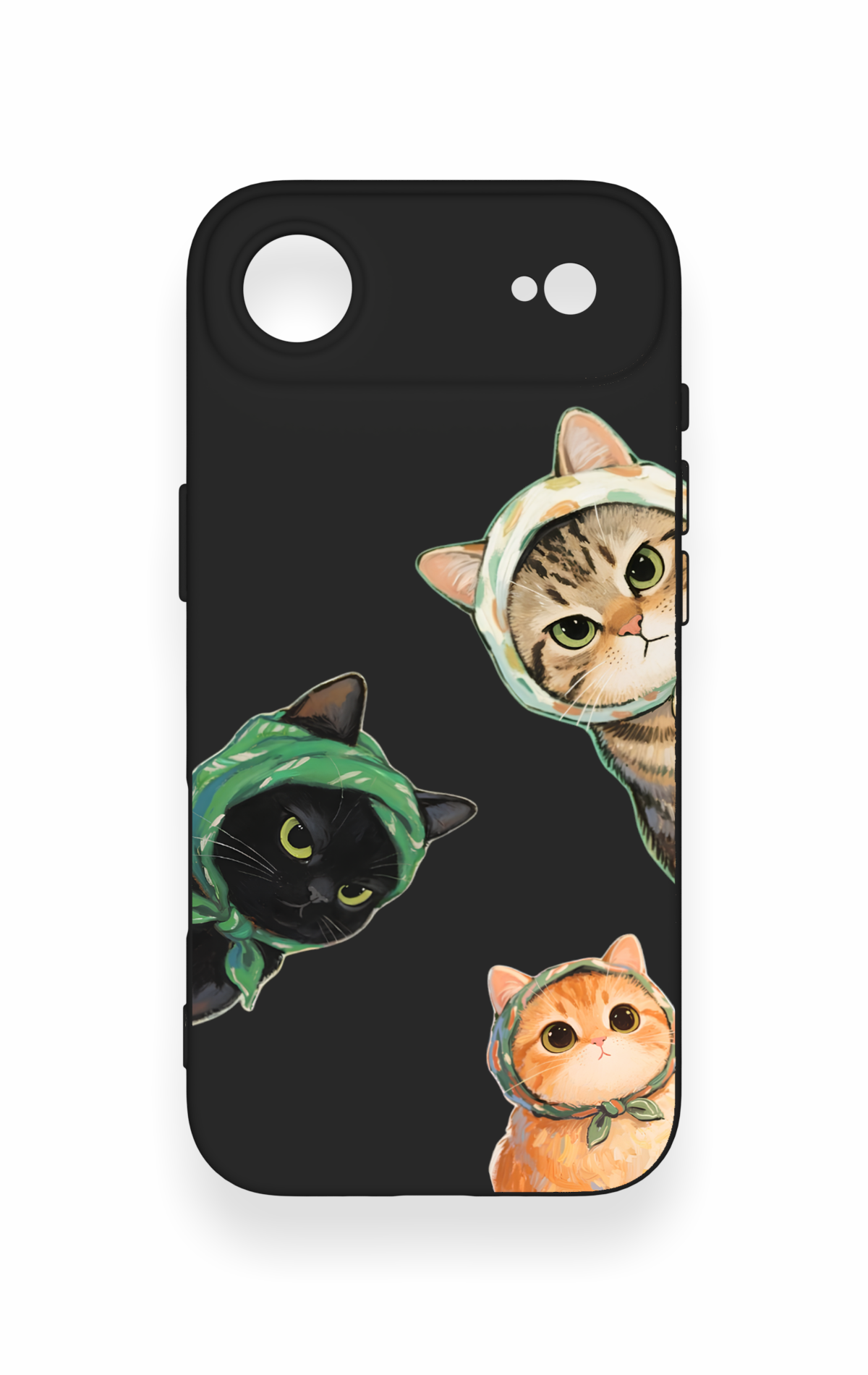 iPhone 17 Air Uyumlu Kedi Ekibi Desenli Silikon Kılıf