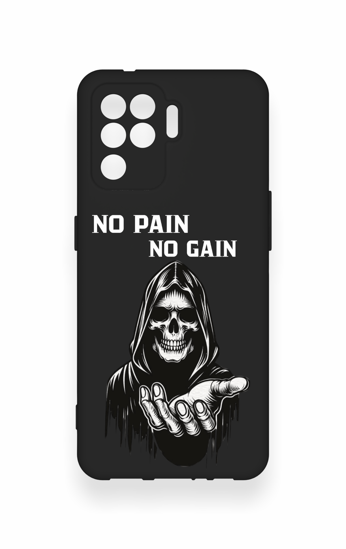 Oppo Reno 5 Lite Uyumlu No Pain No Gain Desenli Silikon Kılıf