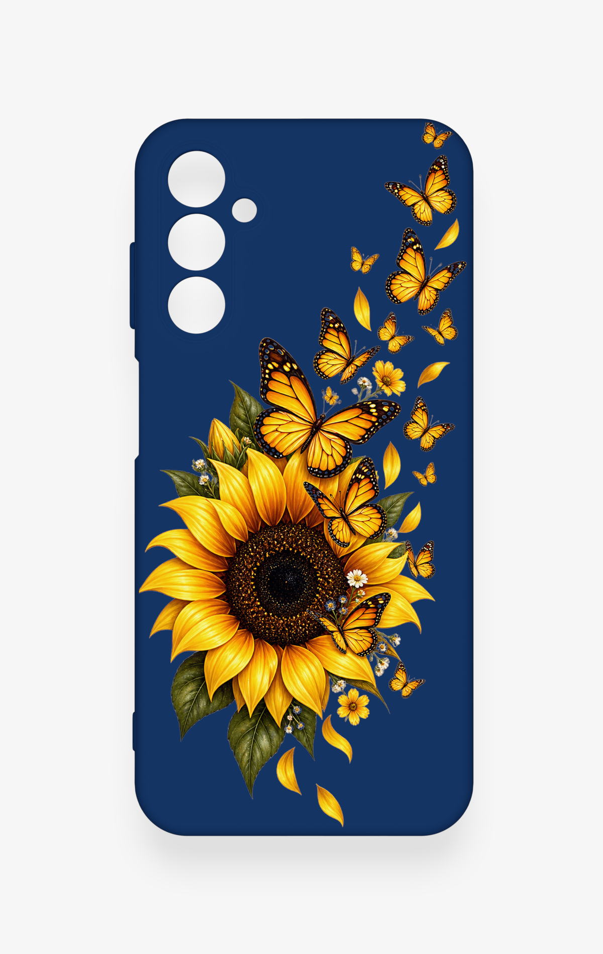 Samsung M14 Uyumlu Ayçiçeği Desenli Silikon Kılıf
