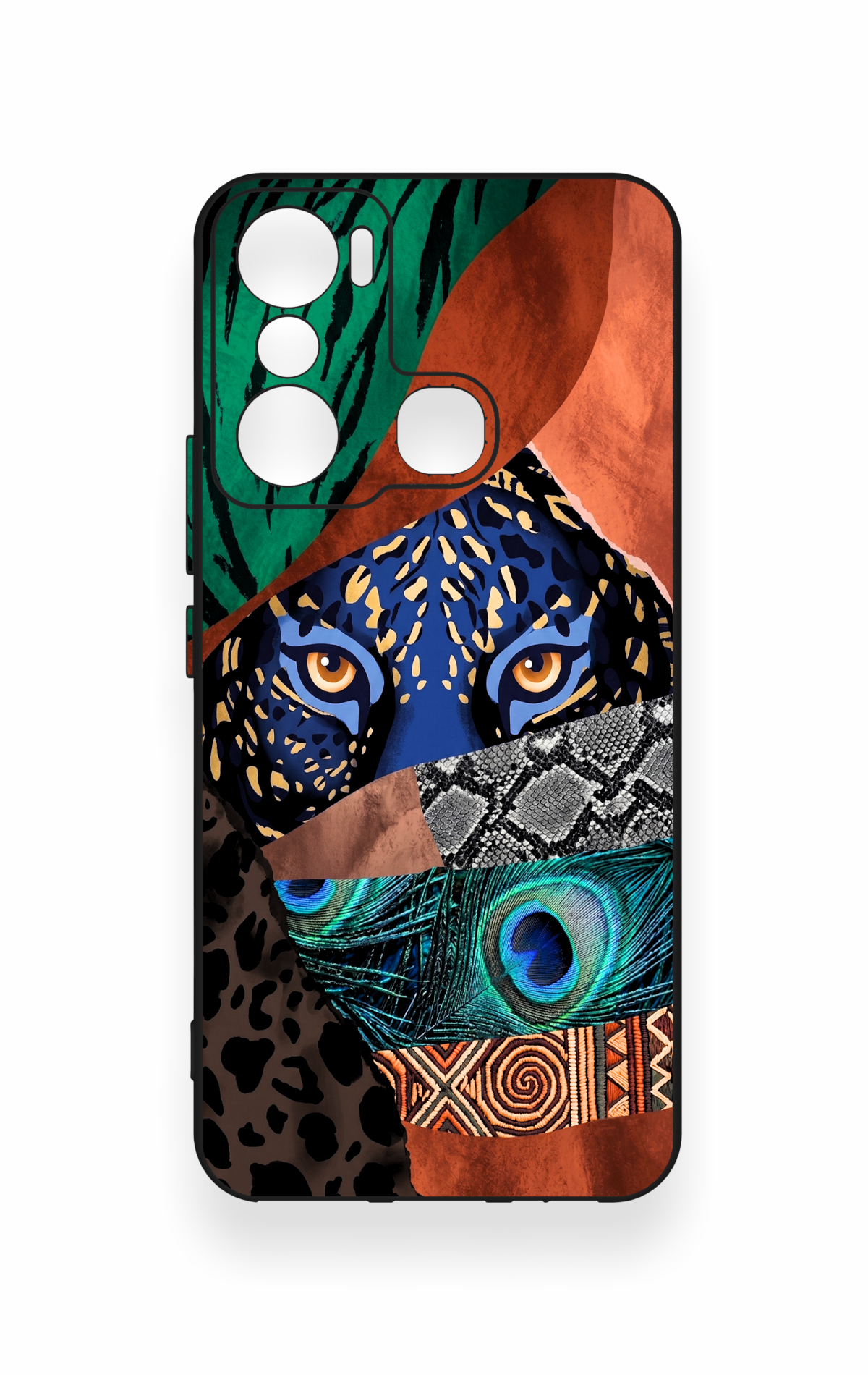 İnfinix Hot 20i Uyumlu Amazon Kaplan Desenli Silikon Kılıf