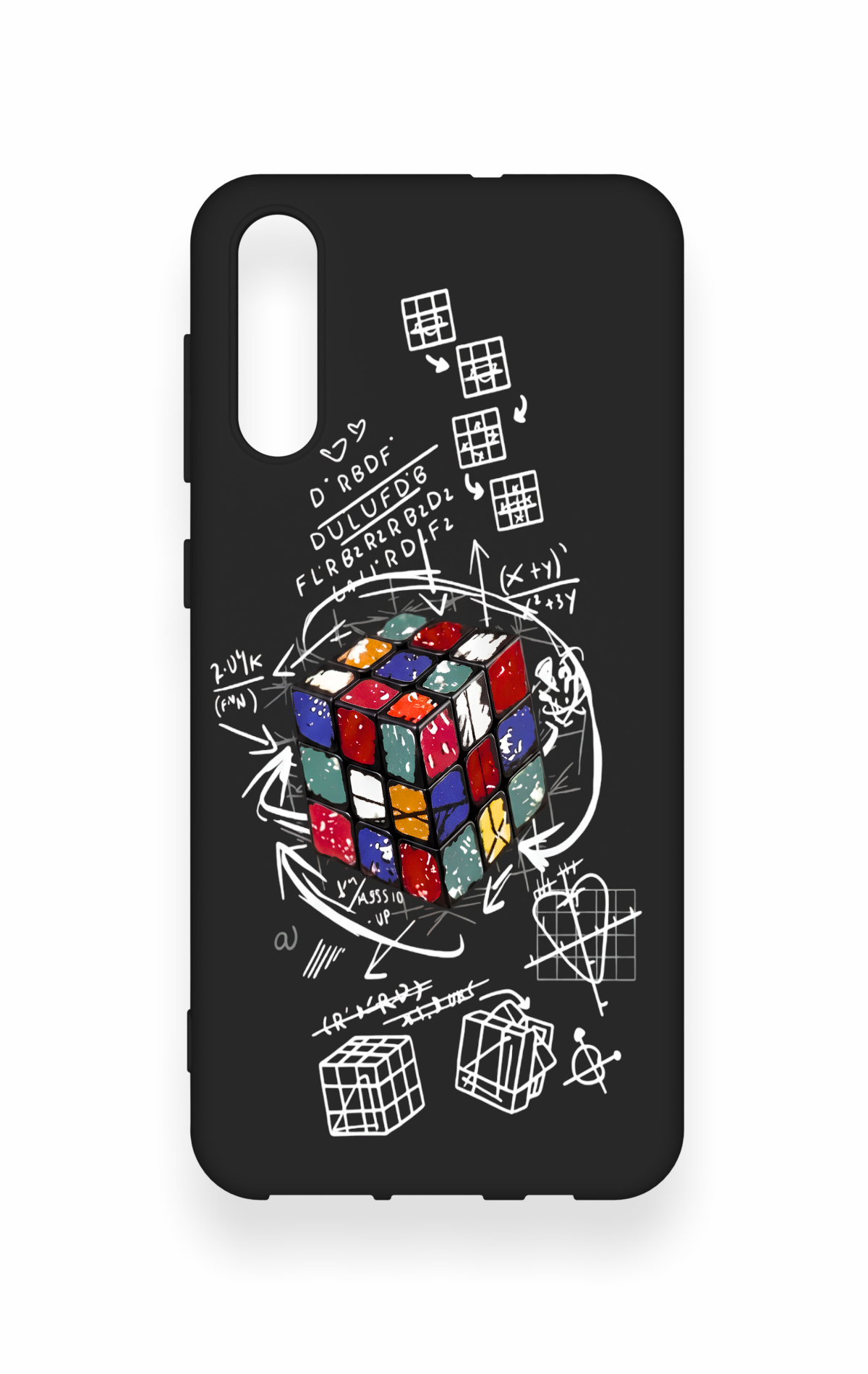 Samsung A50 Uyumlu Rubik Küb Desenli Silikon Kılıf