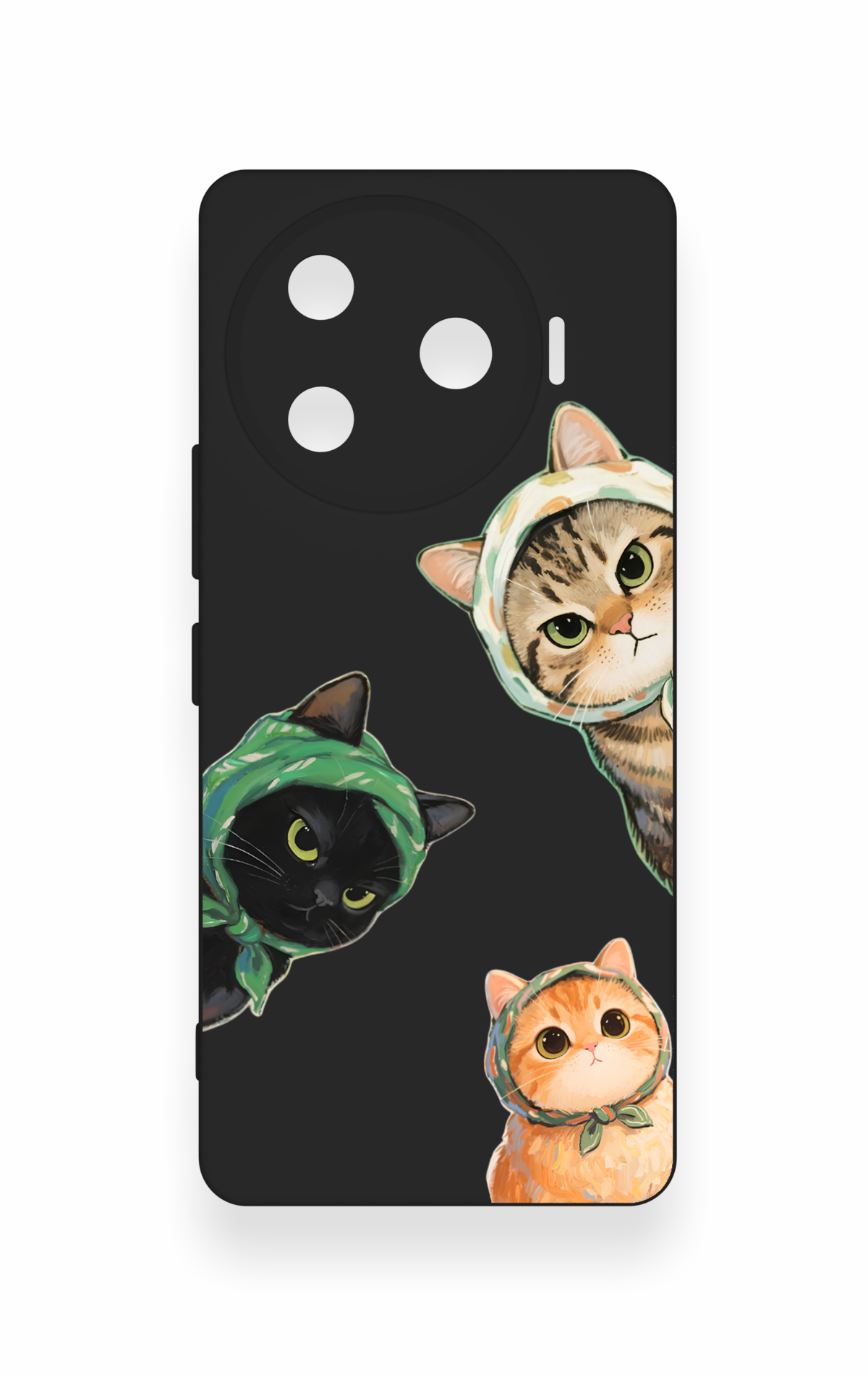 Tecno Camon 30 Pro 5G Uyumlu Kedi Ekibi Desenli Silikon Kılıf