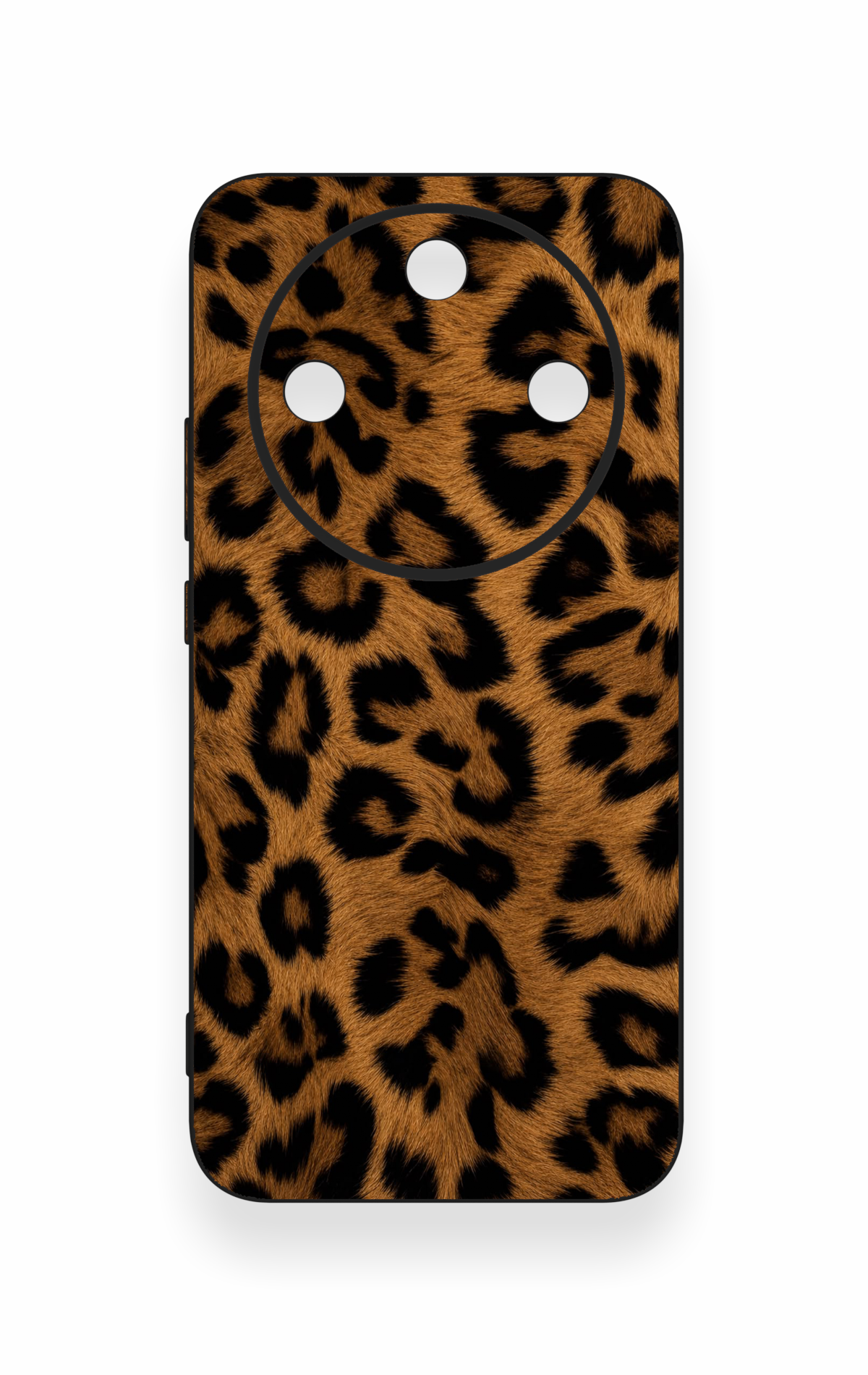 Honor Magic 8 Lite Uyumlu Koyu Leopar Deri Desenli Silikon Kılıf