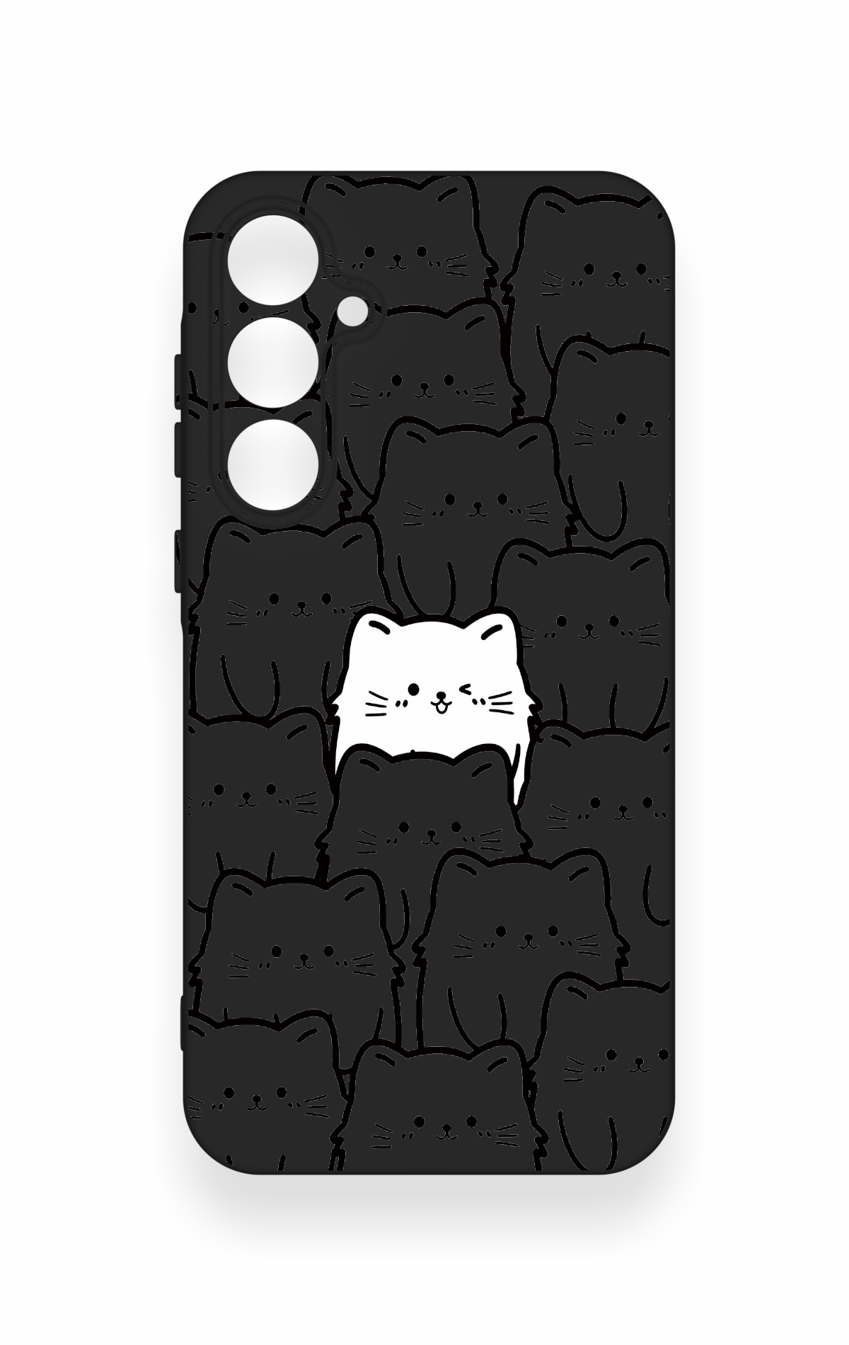 Samsung A35 Uyumlu Many Cats Desenli Silikon Kılıf
