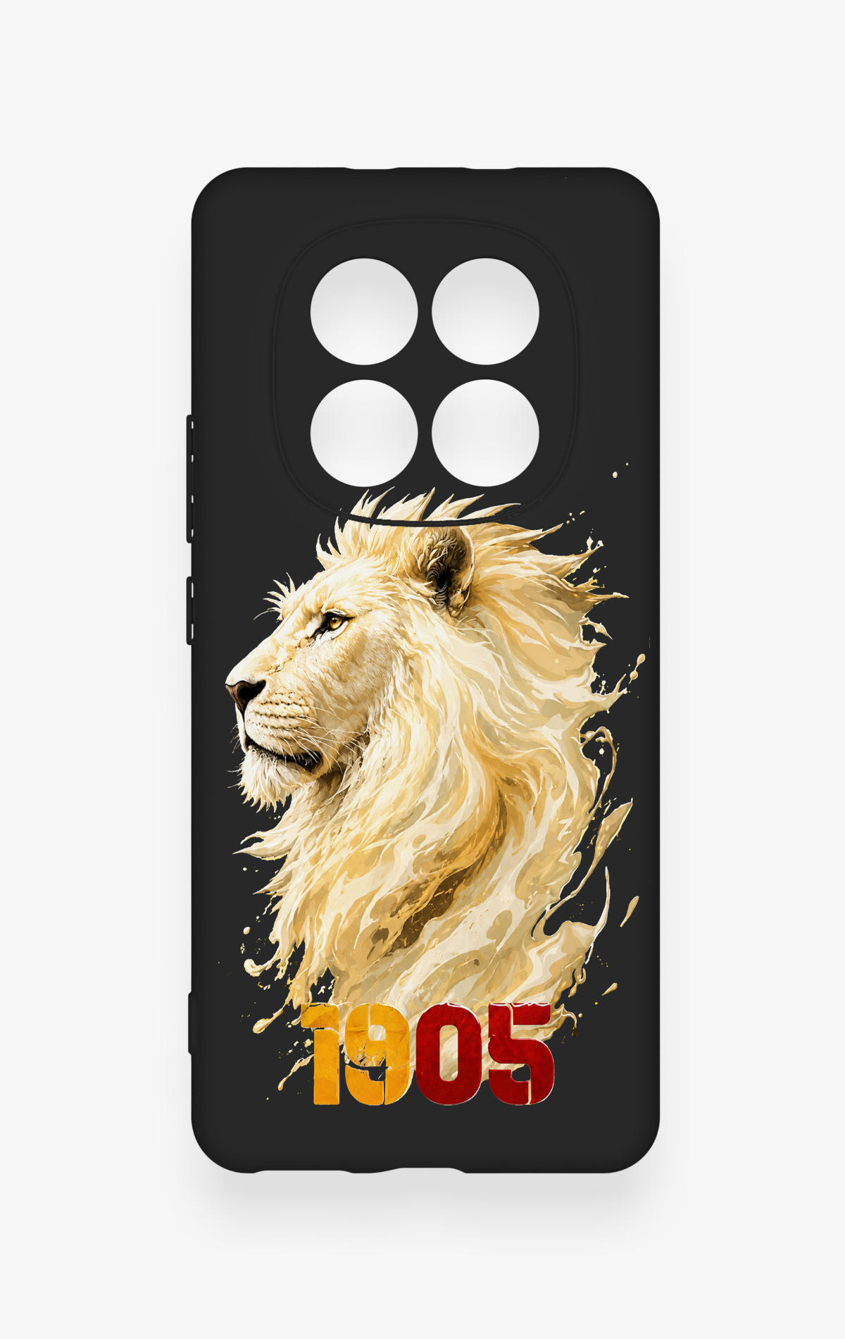 REDMİ NOTE 15 4G Uyumlu Sarı Kırmızı 1905 Aslan Desenli Silikon Kılıf